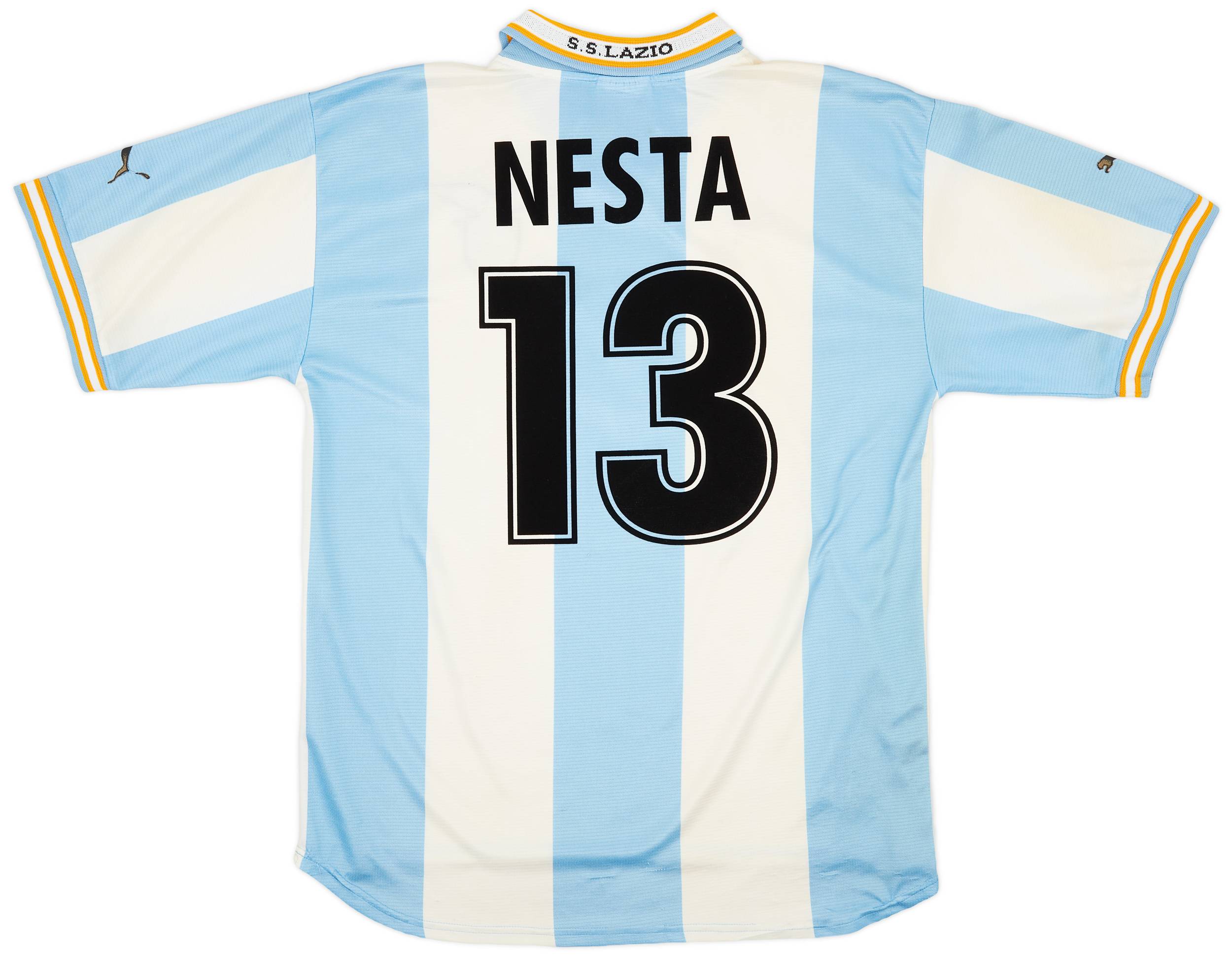 1999-00 Lazio European Home Shirt Nesta #13 - 6/10 - (XL)