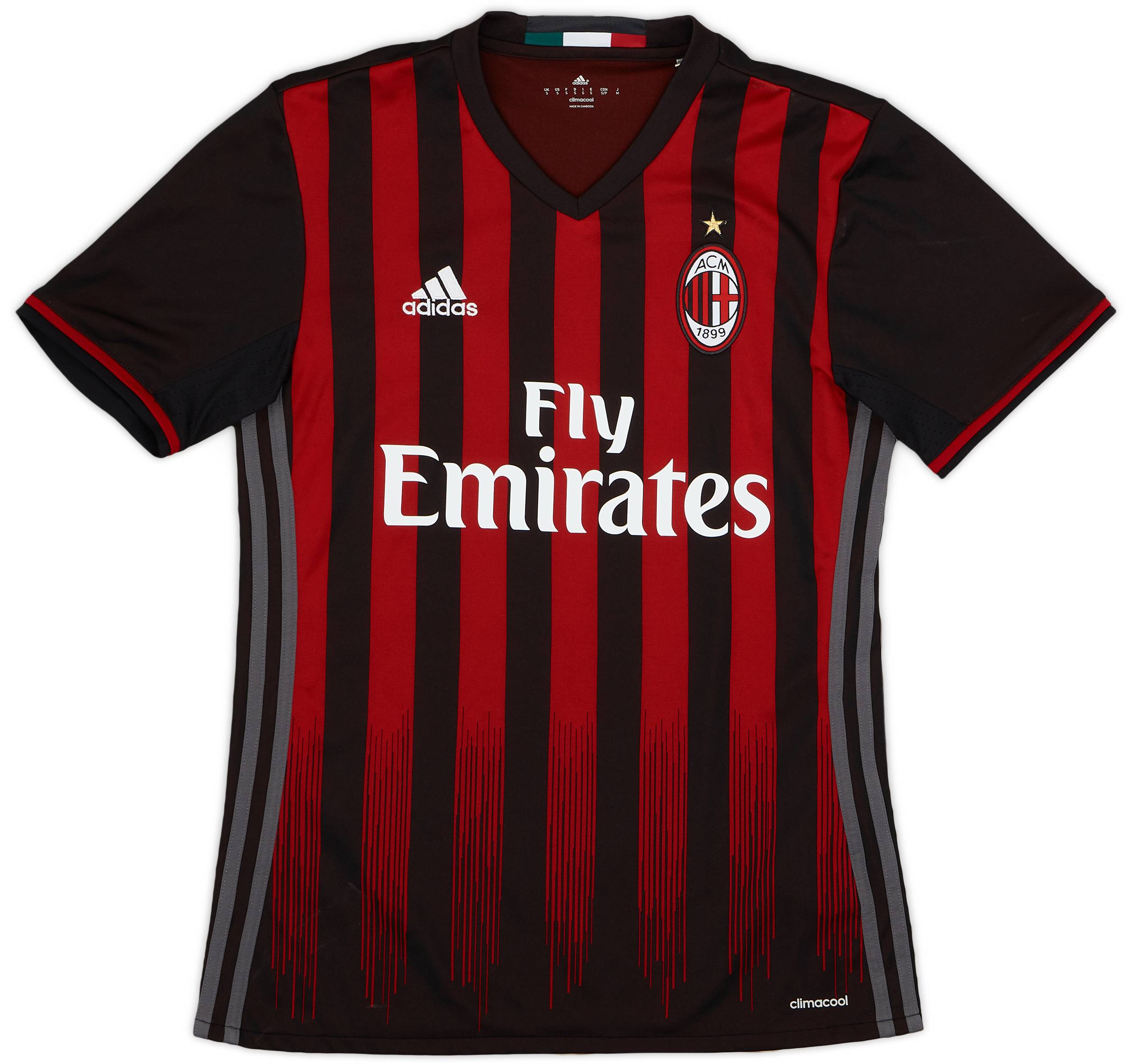 16-17 AC MILAN HONDA 10番　adidas M size赤黒 16-17 AC MILAN HONDA 10番 adidas M size赤黒 16-17 AC MILAN HONDA