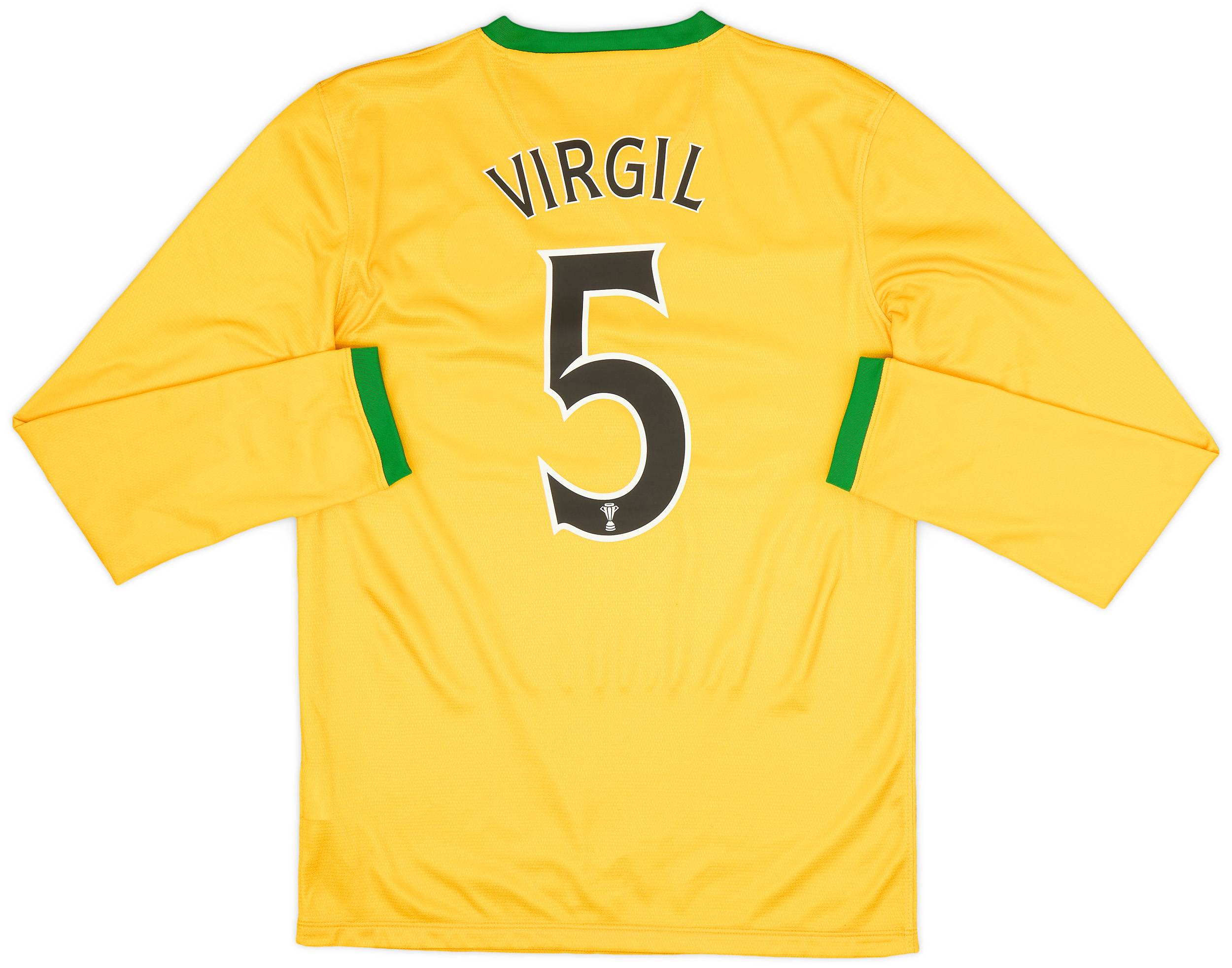 2013-14 Celtic Away L/S Shirt Virgil #5 - 9/10 - (S)