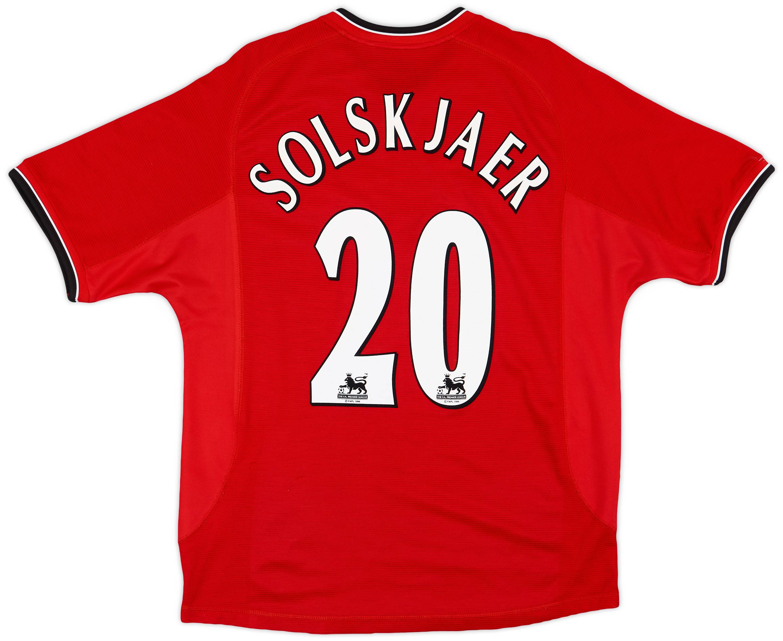 2000-02 Manchester United Home Shirt Solskjaer #20 - 8/10 - (L)