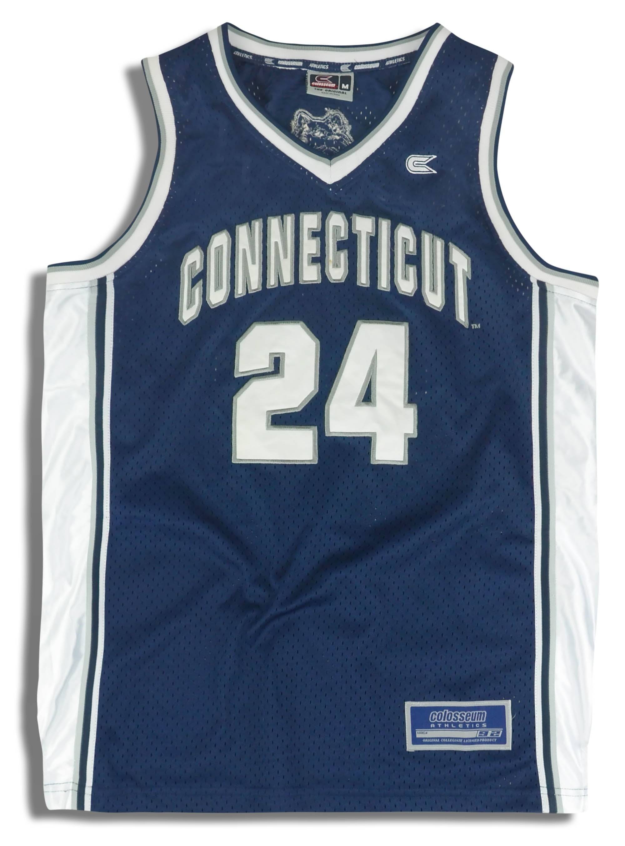 1990s Uconn Huskies #24 Colosseum Jersey (Away) M