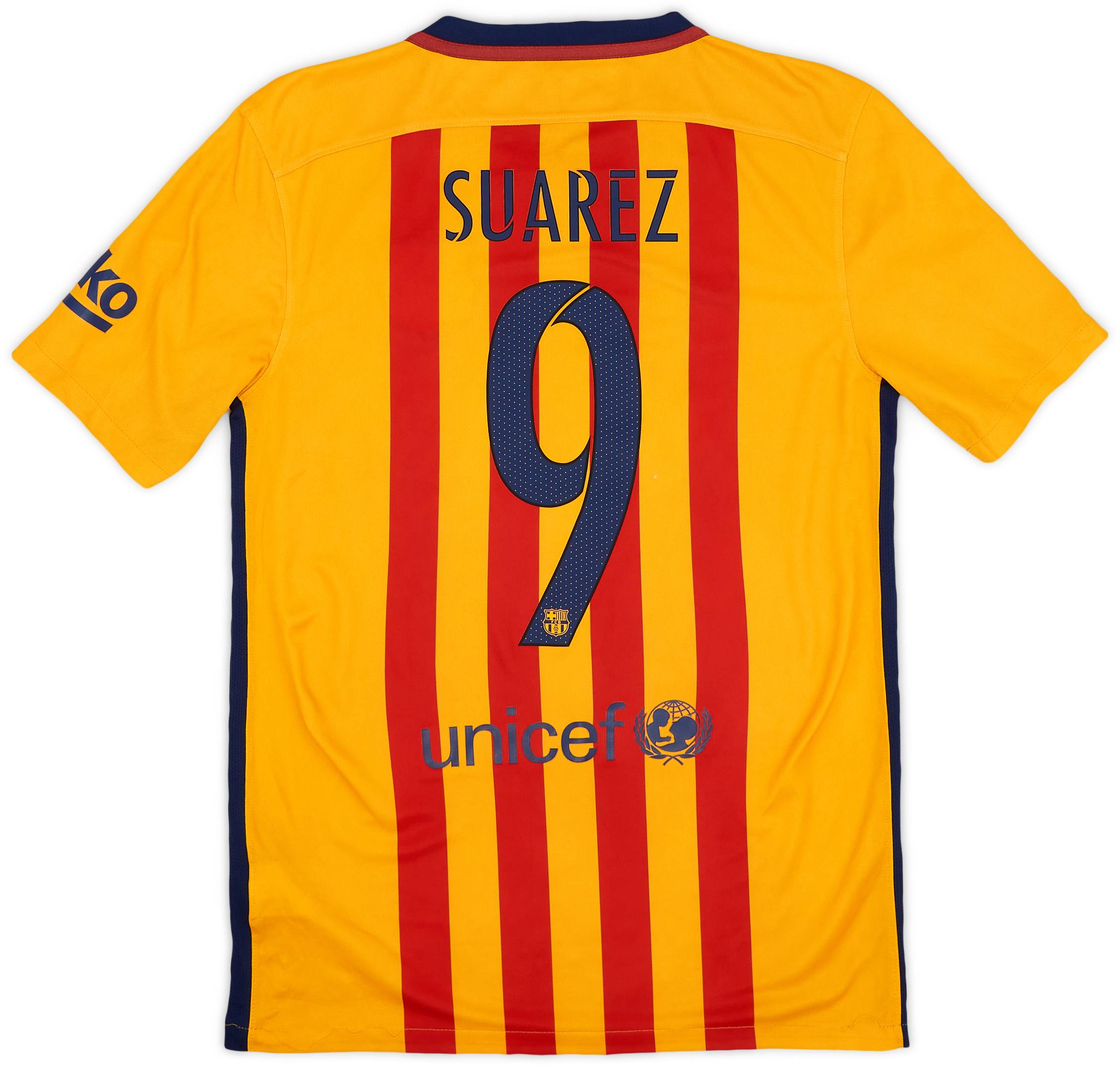 2015-16 Barcelona Away Shirt Suarez #9 - 8/10 - (S)