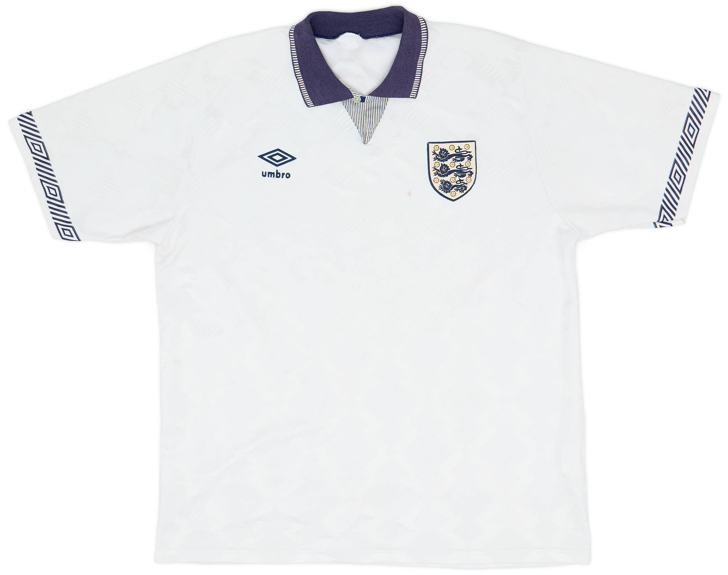 1990-92 England Home Shirt - 6/10 - (XL)