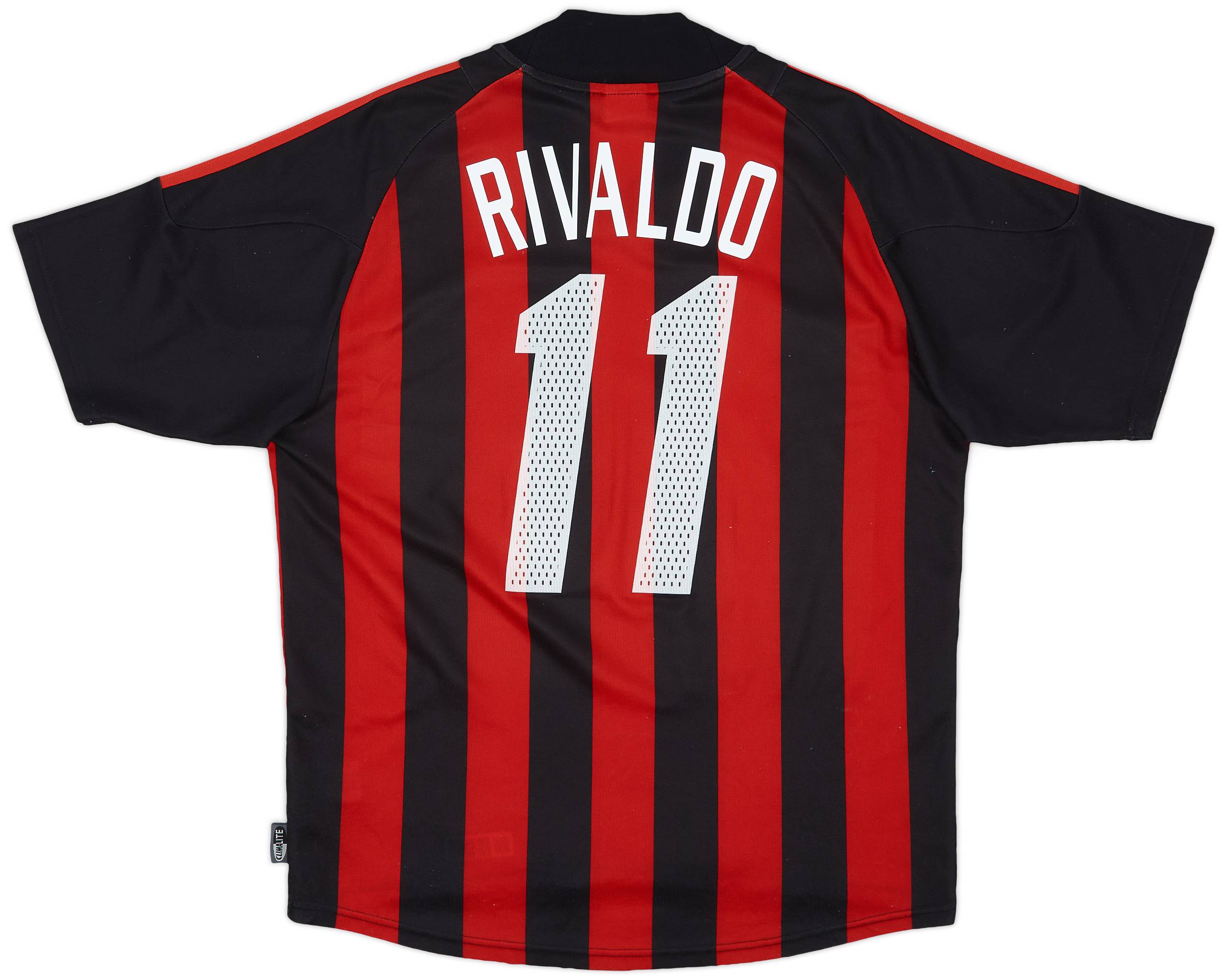 ACミラン ユニフォーム　RIVALDO 11 MADE IN Italy 2002-03 AC Milan Home Shirt Rivaldo #11 - 6/10 - (M)