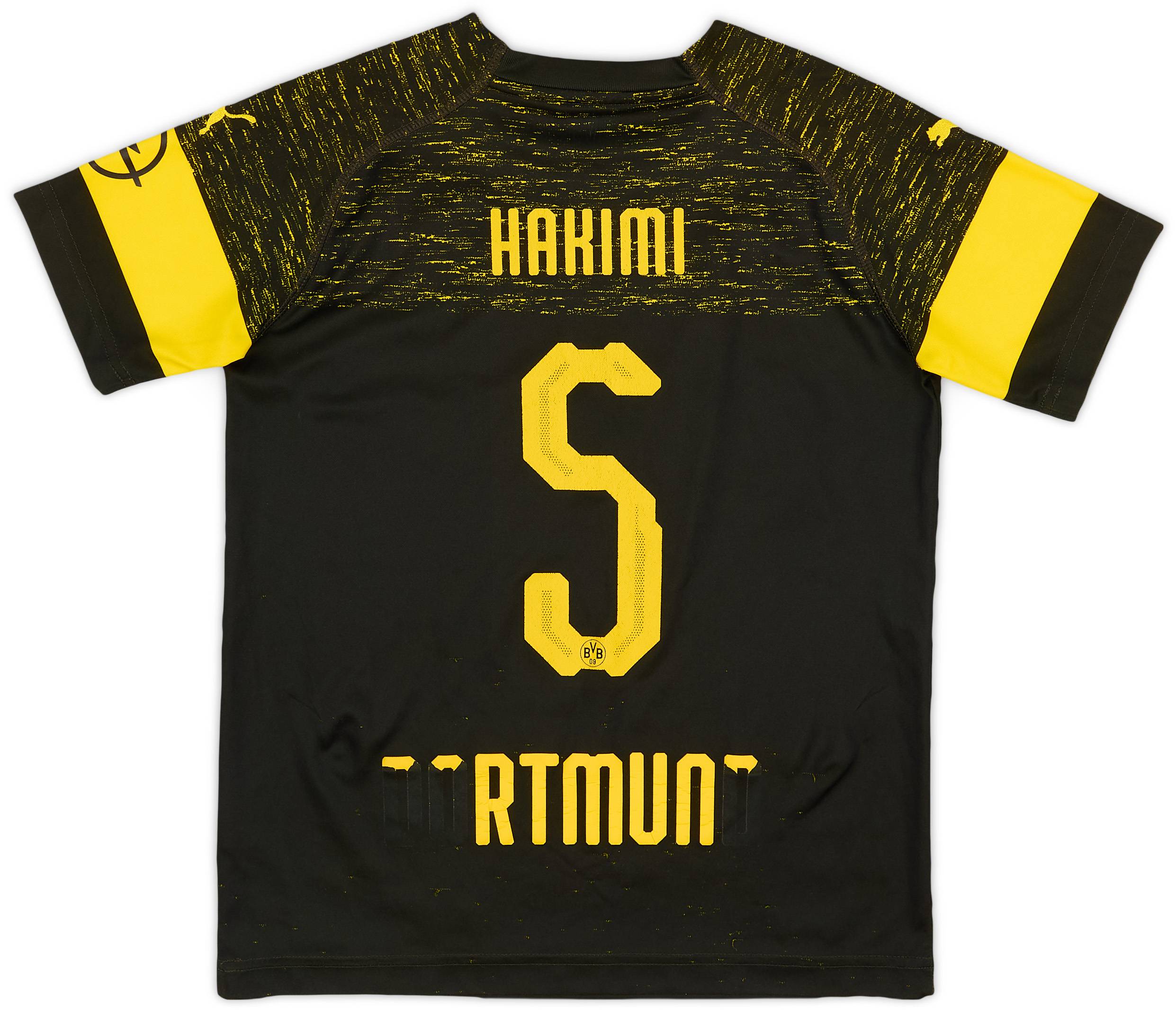 2018-19 Borussia Dortmund Away Shirt Hakimi #5 - 5/10 - (M.Boys)