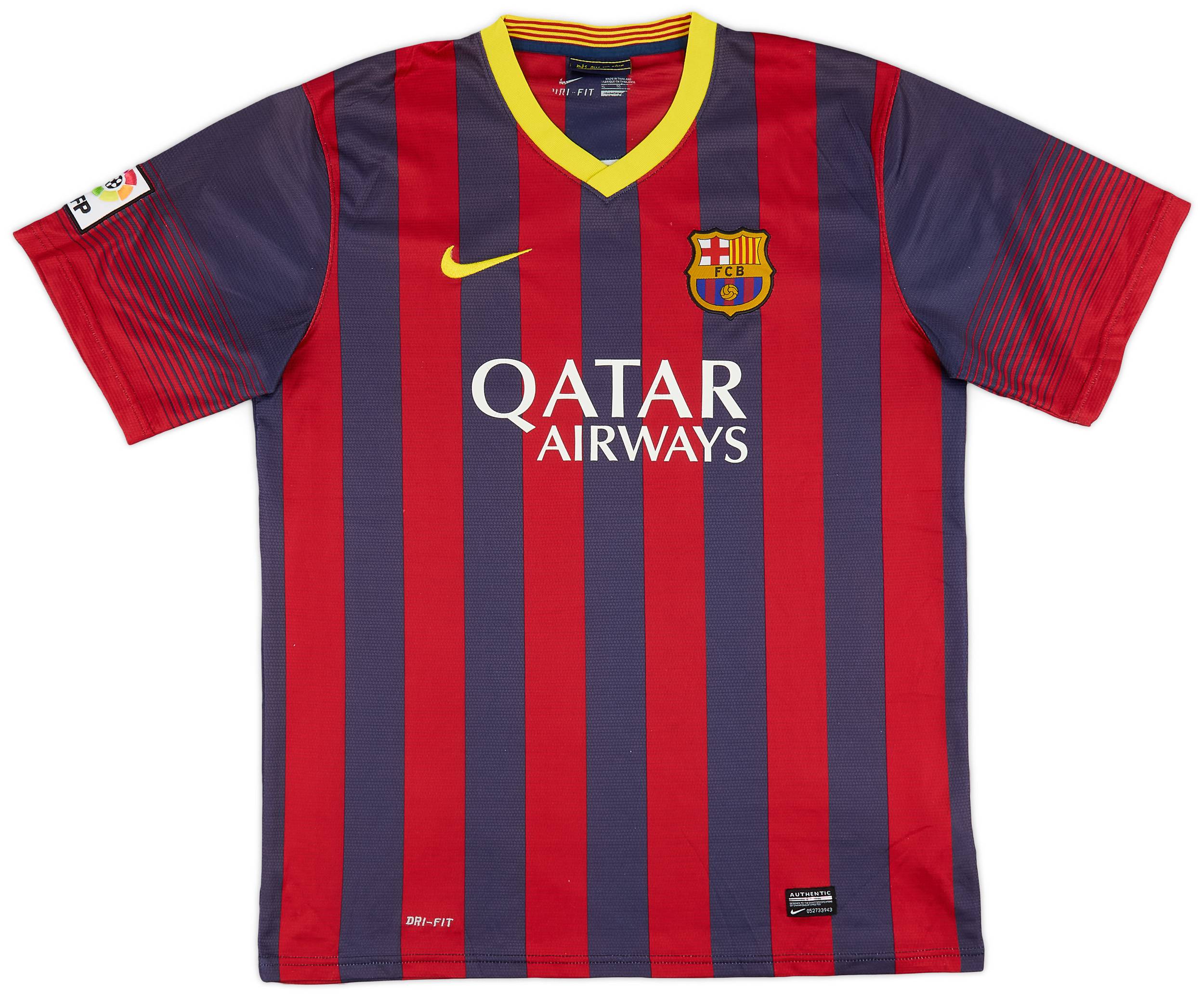 2013-14 Barcelona Home Shirt Messi #10 - 7/10 - (XL)