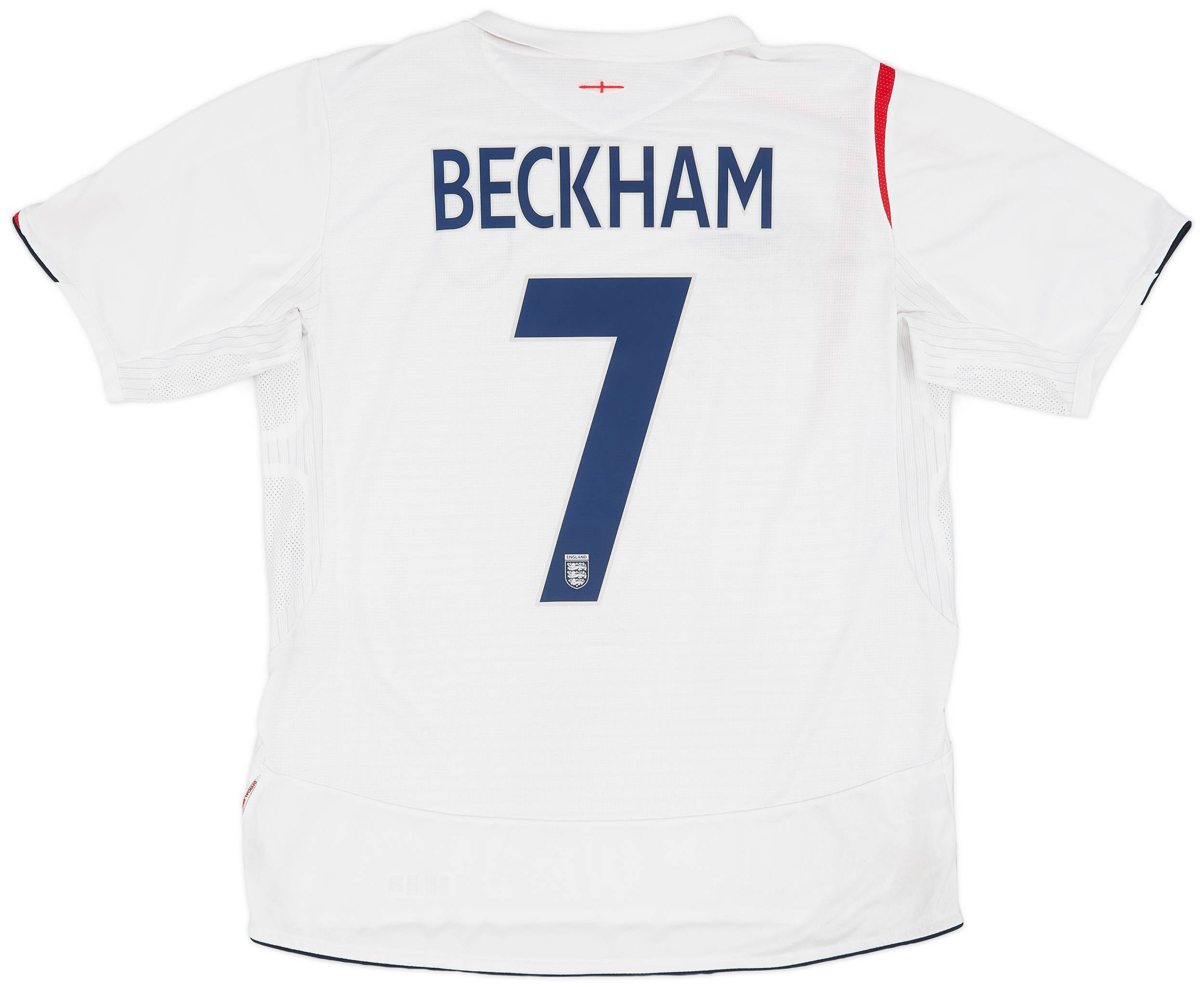 2005-07 England Home Shirt Beckham #7 - 6/10 - (L)