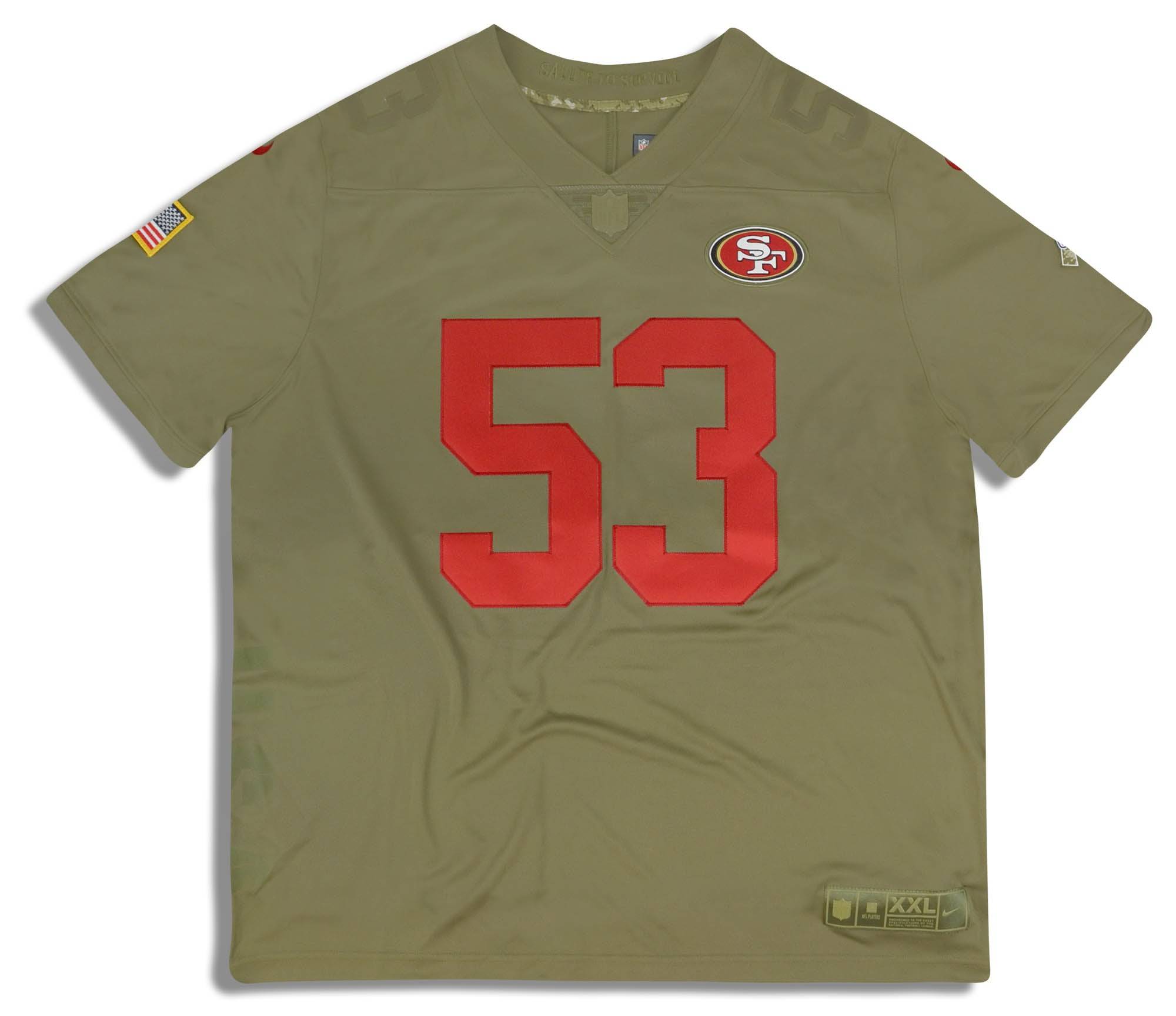 2017 San Francisco 49ers Bowman 53 Salute To Service Nike Limited Jersey Alternate XXL W Tags