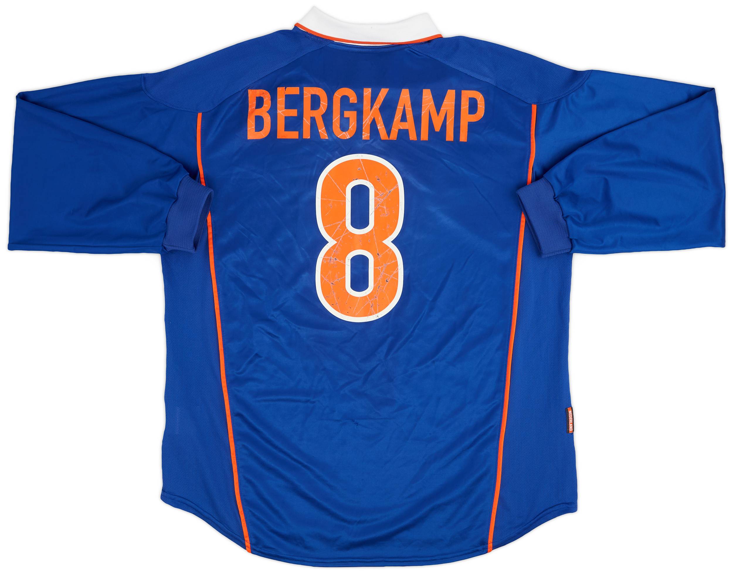 1998-00 Netherlands Player Issue Away L/S Shirt Bergkamp #8 - 6/10 - (XL)