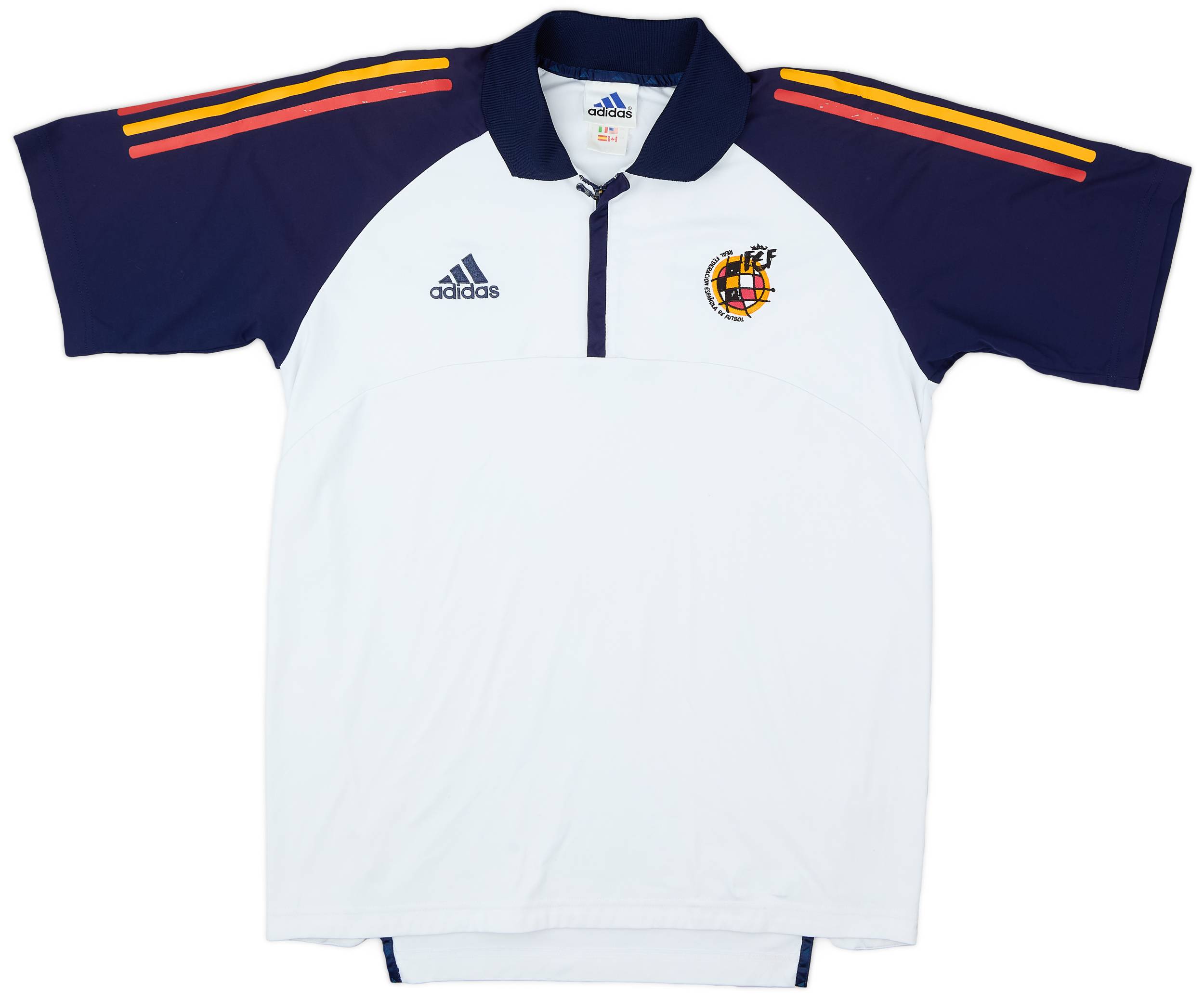 2002-04 Spain adidas 1/4 Zip Polo Shirt - 6/10 - (M)