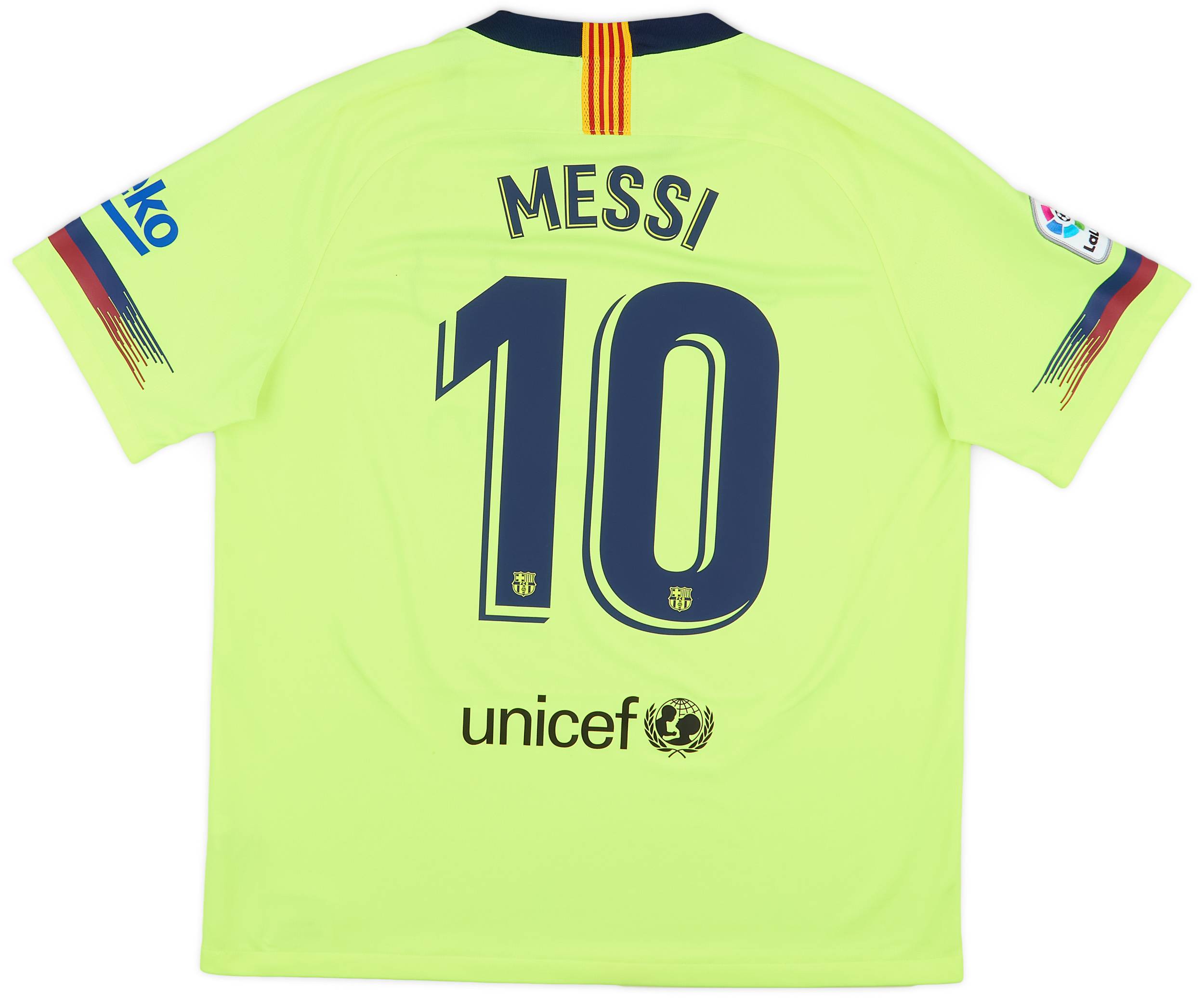 2018-19 Barcelona Away Shirt Messi #10 - 6/10 - (XL)