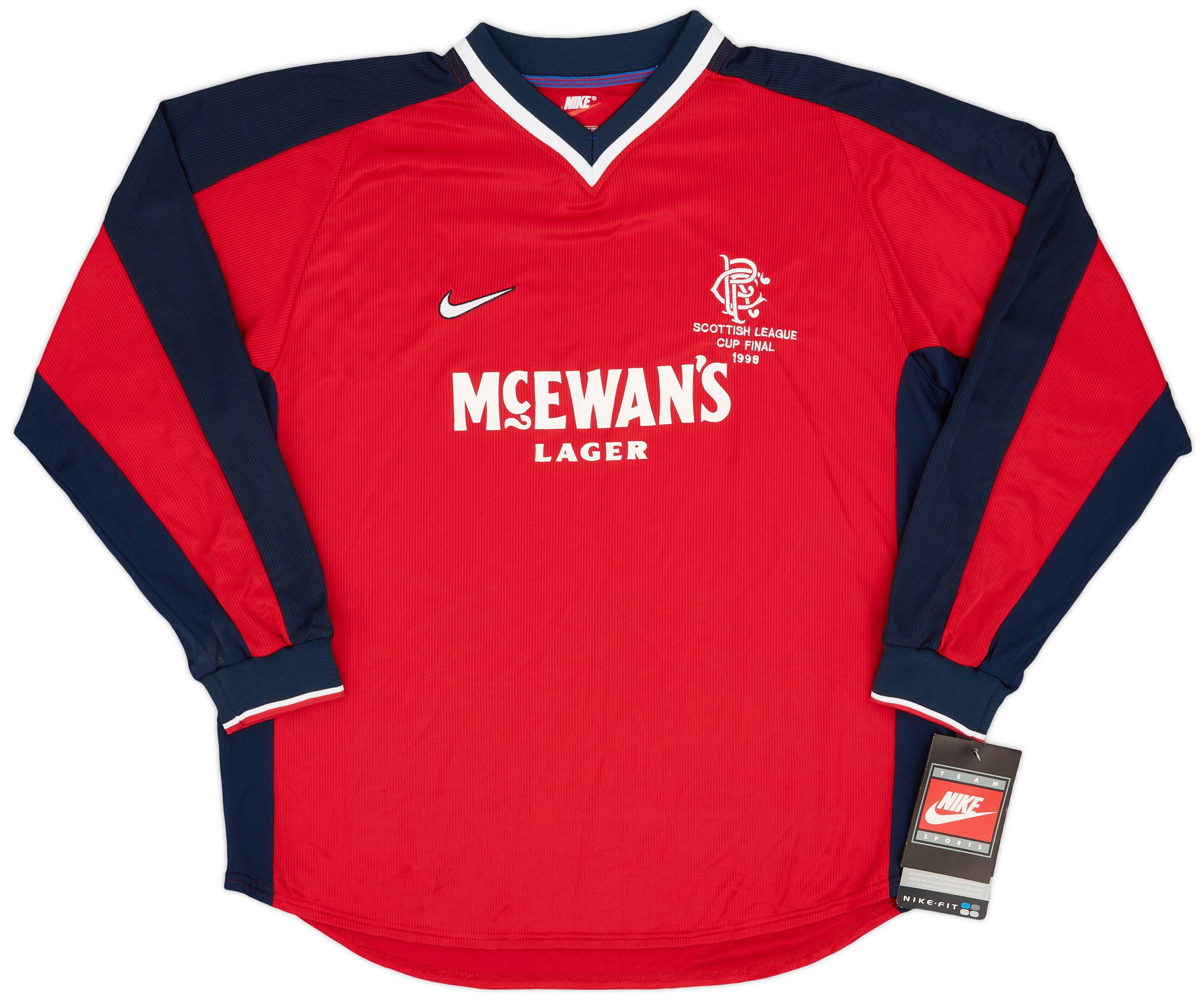 1998-99 Rangers "Scottish Cup Final 1998" Player Issue Away L/S Shirt (XL)