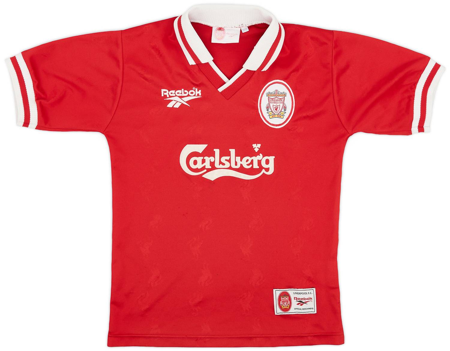 1996-98 Liverpool Home Shirt - 9/10 - (M.Boys)