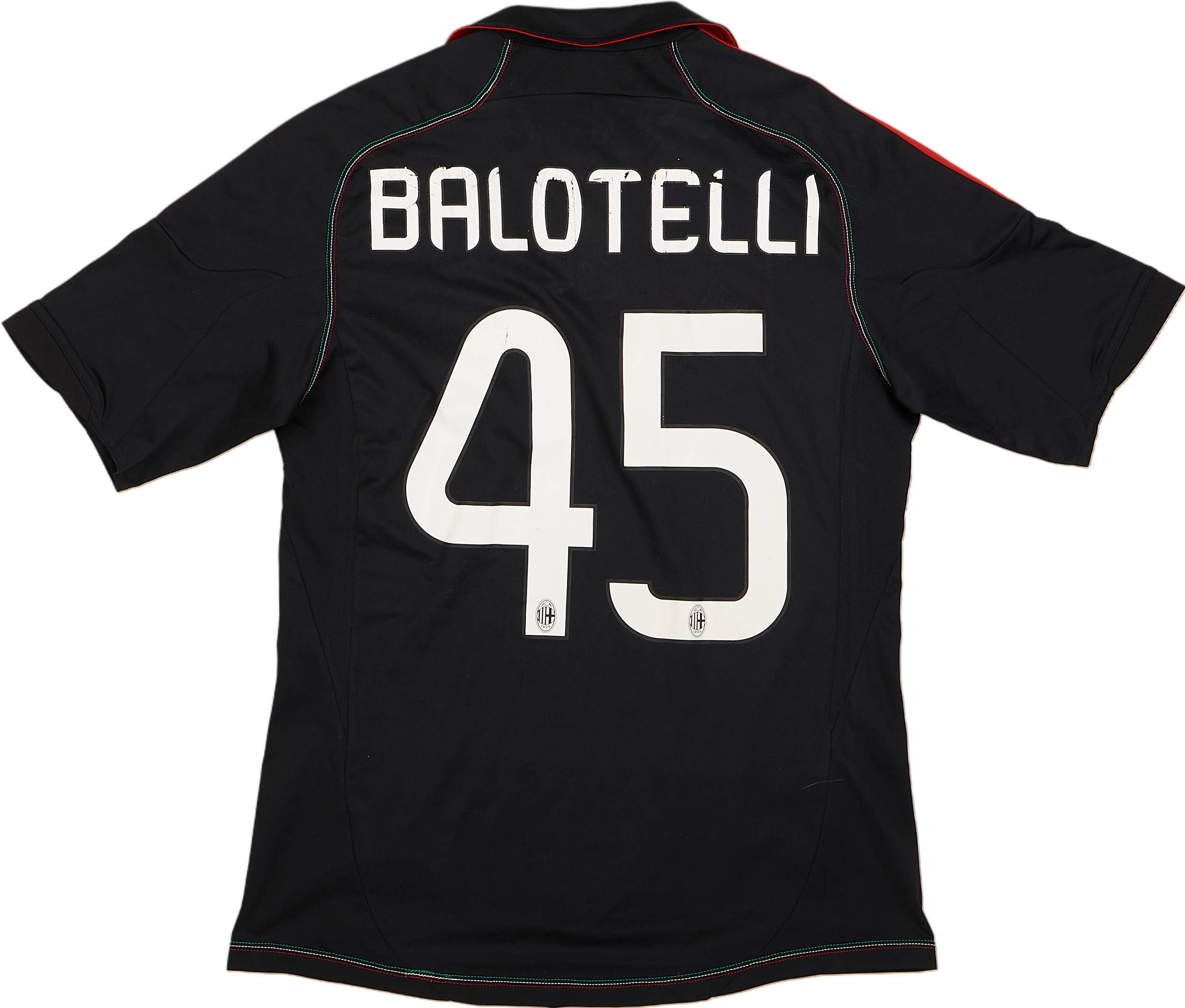 2012-13 AC Milan Third Shirt Balotelli #45 - 6/10 - (M)
