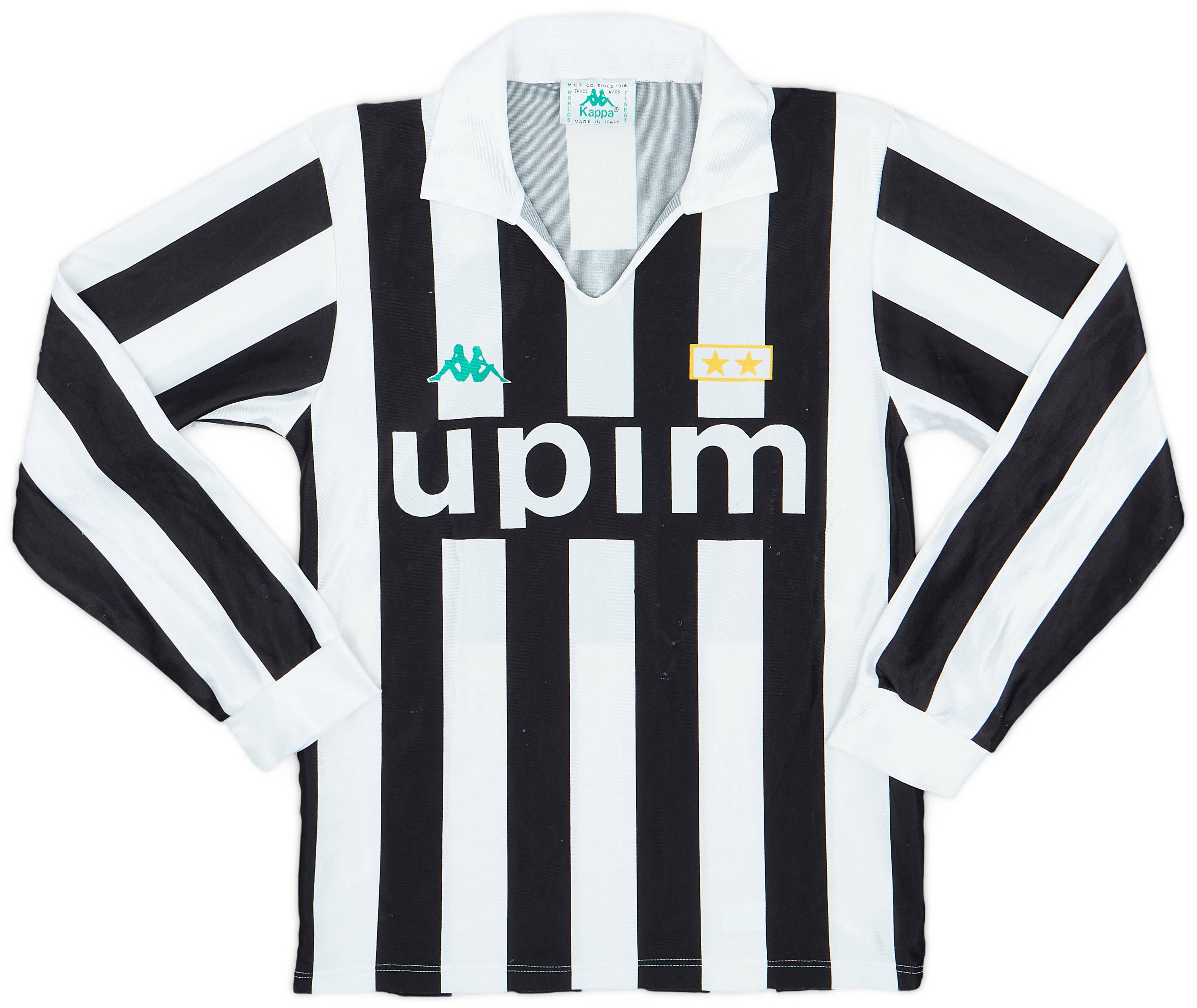 1991-92 Juventus Home L/S Shirt - 8/10 - (L.Boys)