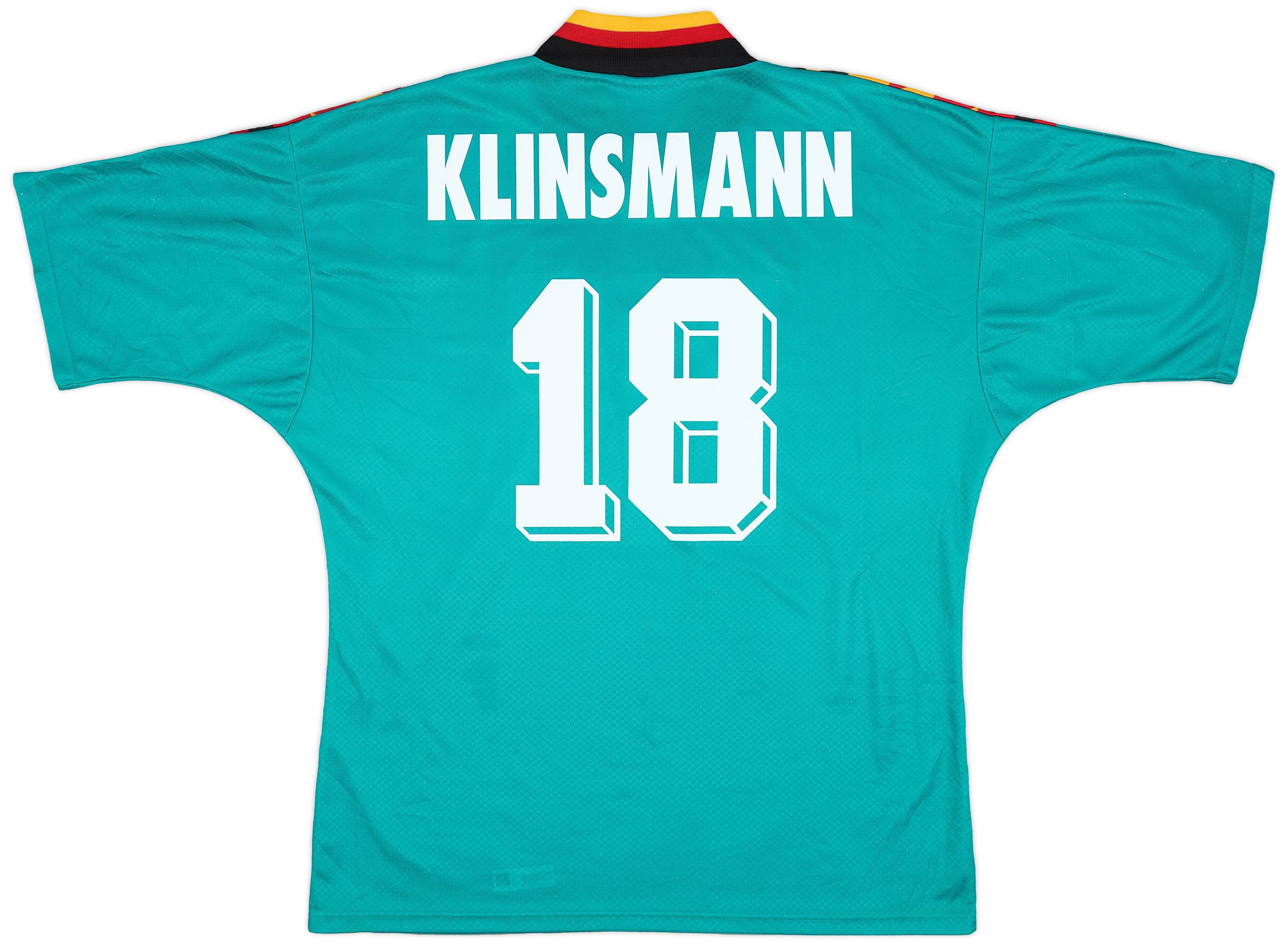 1994-96 Germany Away Shirt Klinsmann #18 - 7/10 - (XL)