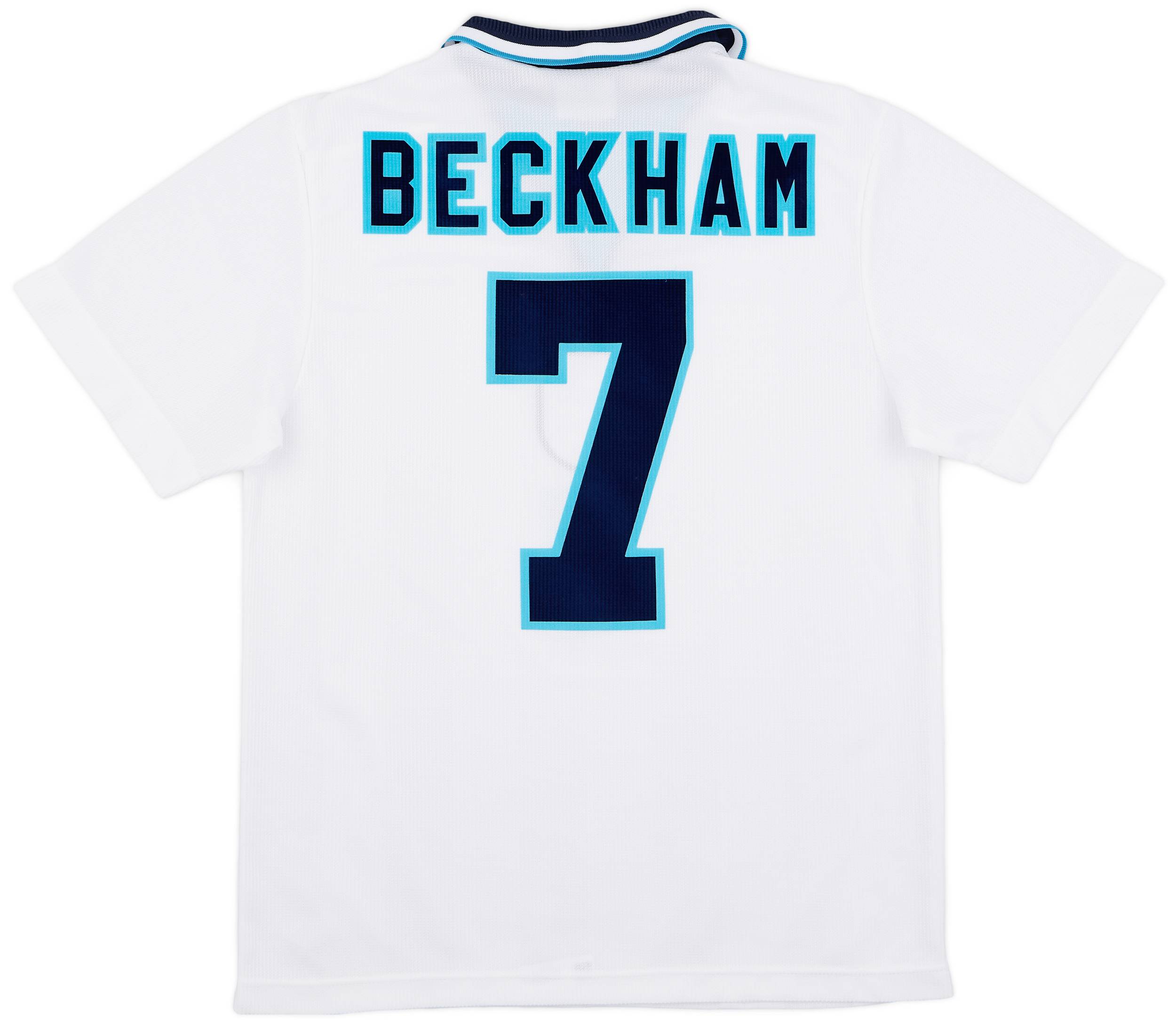 1995-97 England Home Shirt Beckham #7 - 9/10 - (M)