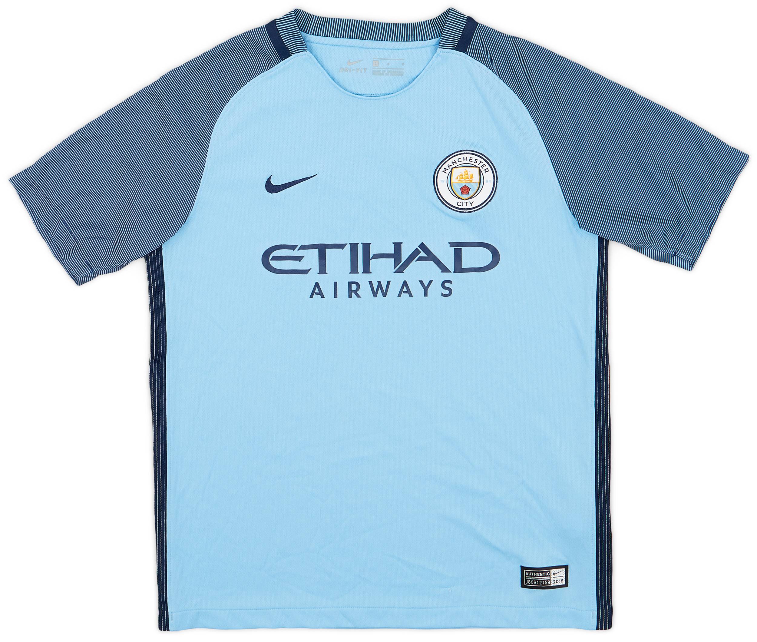 2016-17 Manchester City Home Shirt - 8/10 - (L.Boys)