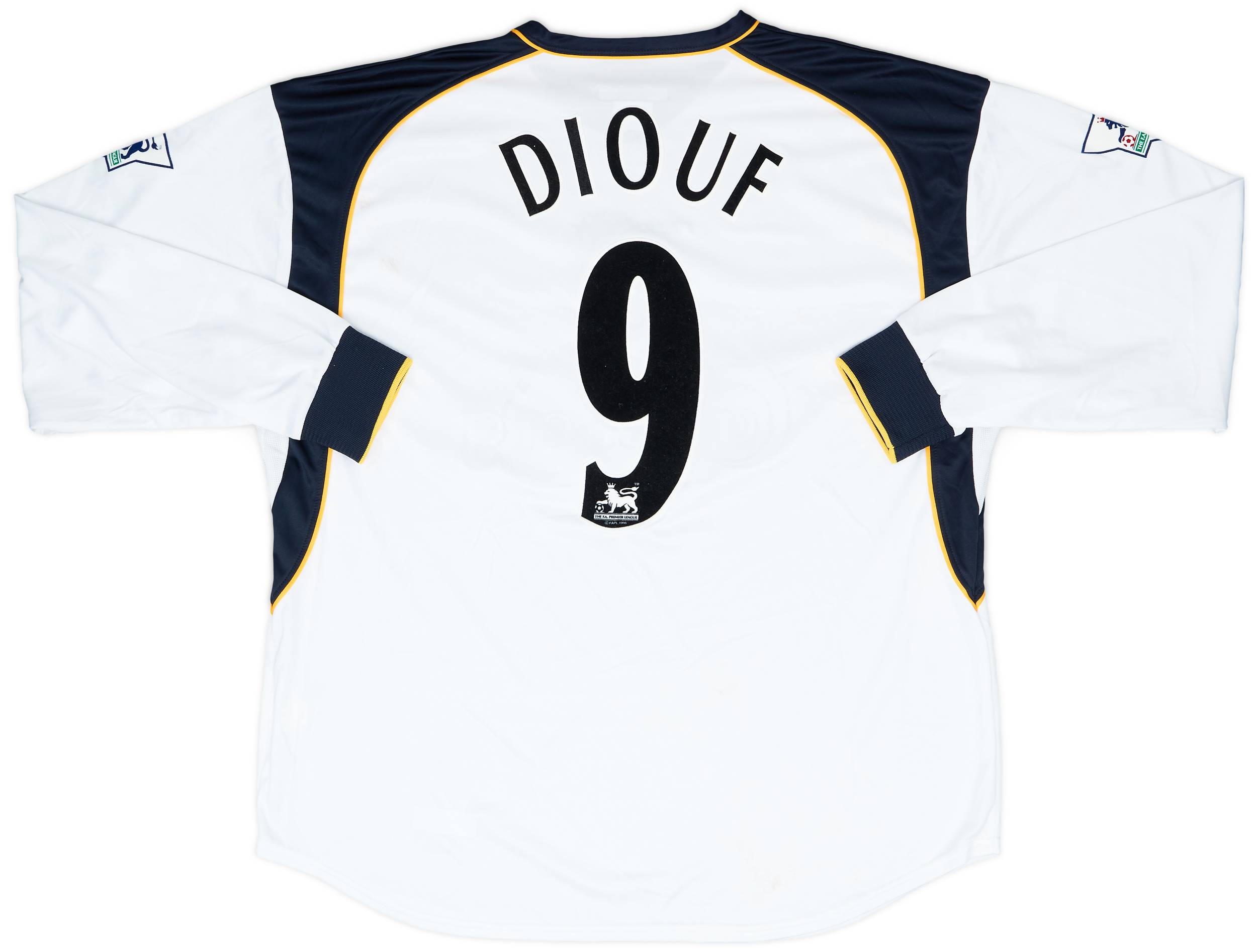 2002-03 Liverpool Match Worn Third L/S Shirt Diouf #9