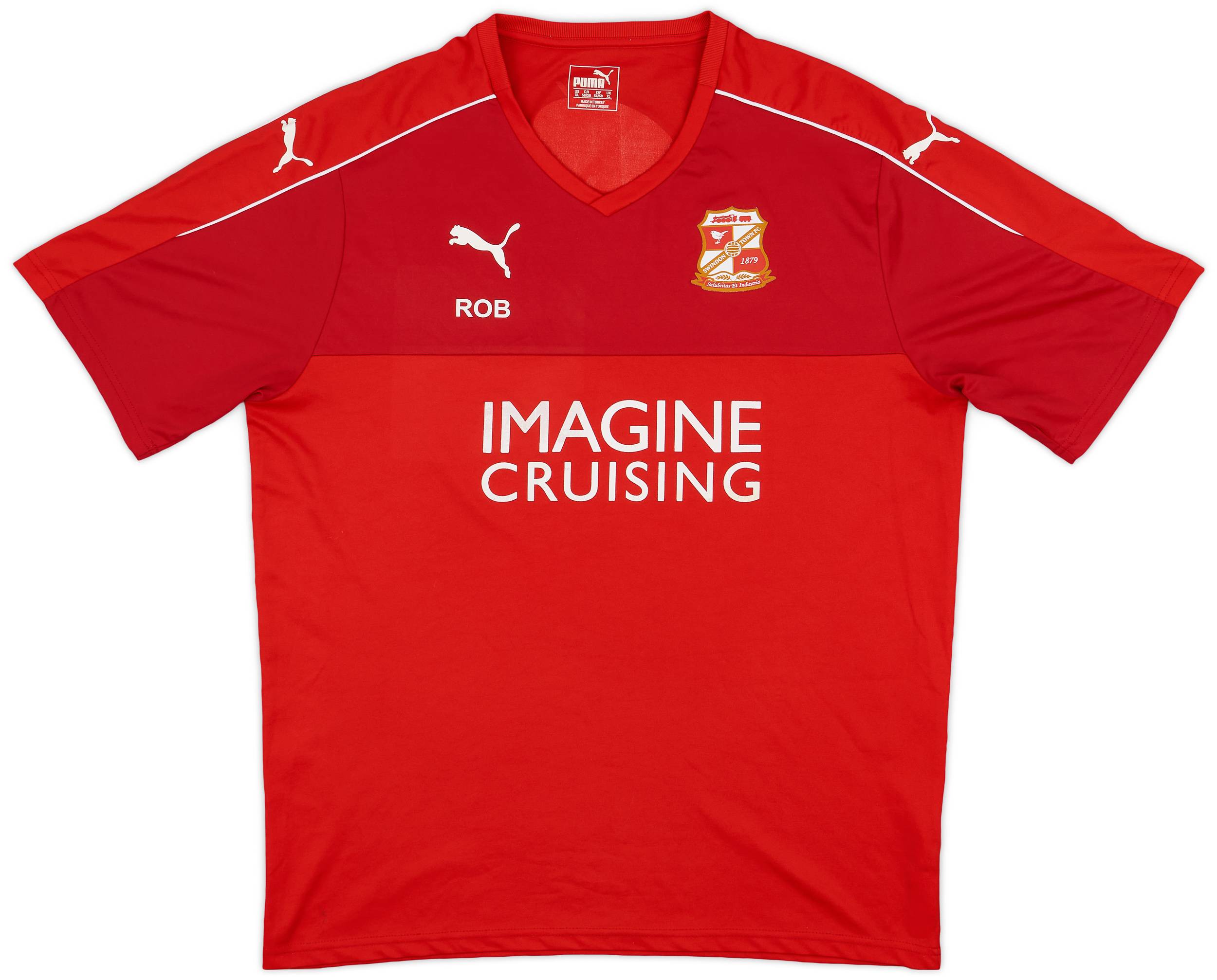 2016-17 Swindon Staff Issue Puma Training Shirt 'ROB' - 9/10 - (XL)