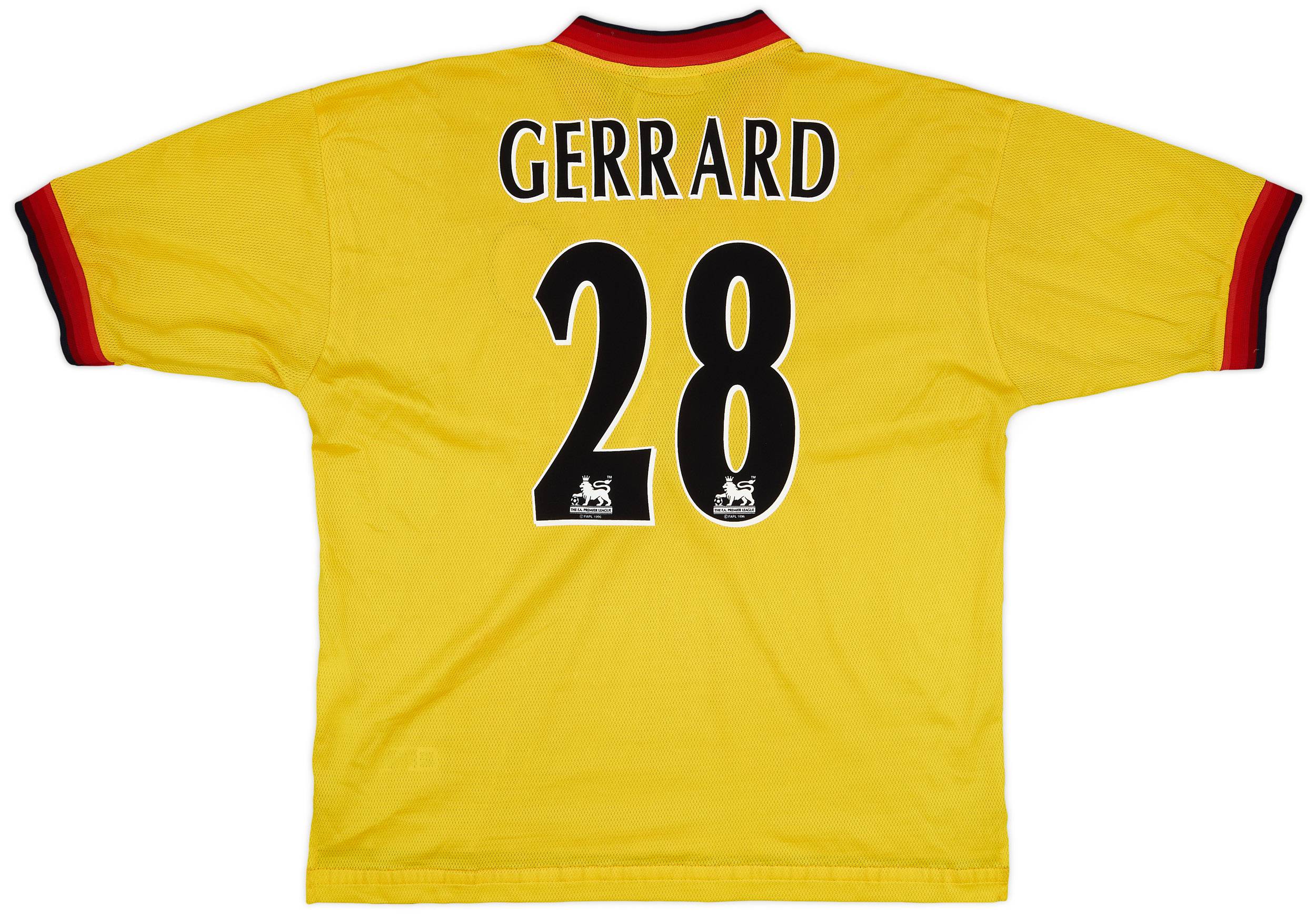 1997-99 Liverpool Away Shirt Gerrard #28 - 5/10 - (XL)