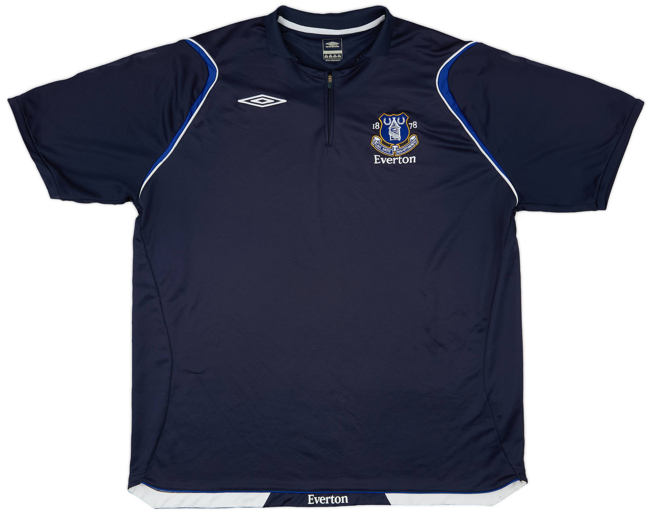 2008-09 Everton Umbro 1/4 Zip Training Shirt - 8/10 - (XXL)