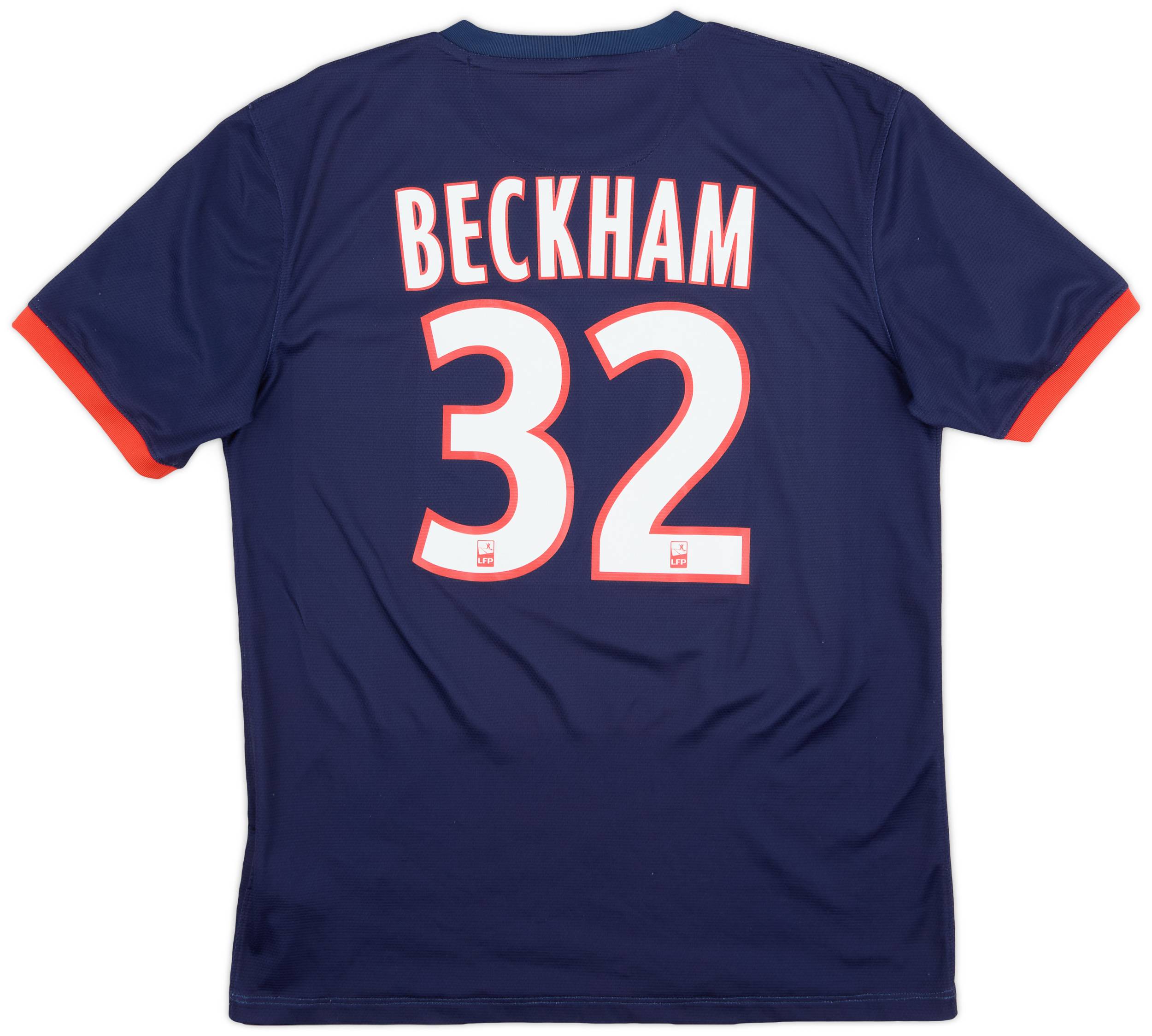 2013-14 Paris Saint-Germain Home Shirt Beckham #32 - 7/10 - (M)