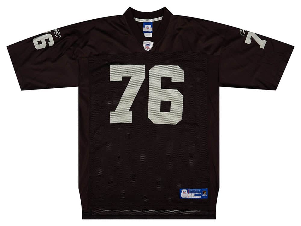 2005 06 Oakland Raiders Gallery 76 Reebok On Field Jersey Home XXL