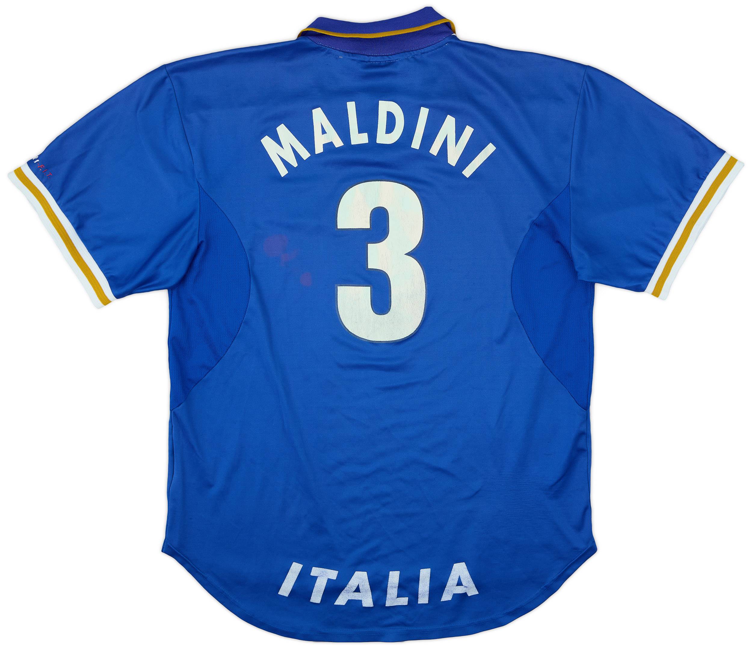 1996-97 Italy Home Shirt Maldini #3 - 5/10 - (XXL)