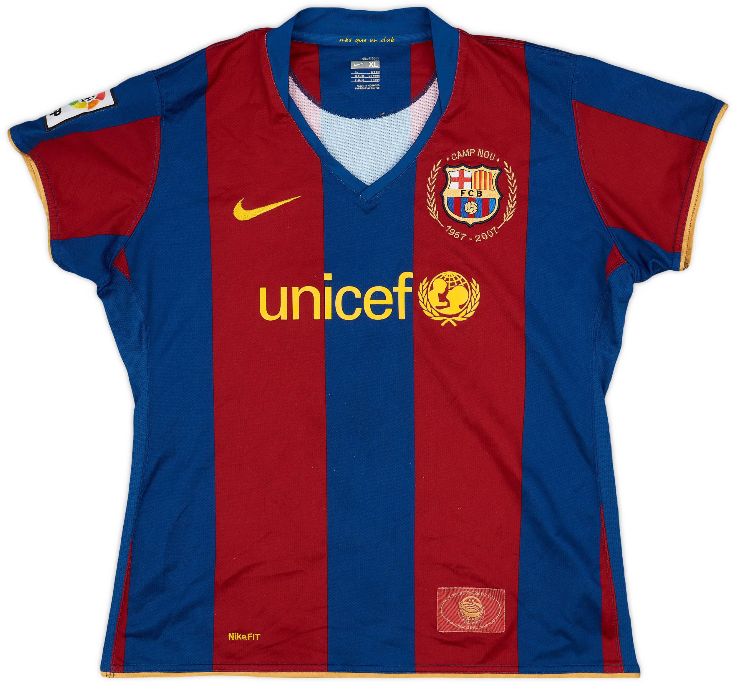 2007-08 Barcelona Home Shirt - 8/10 - (Women's XL)