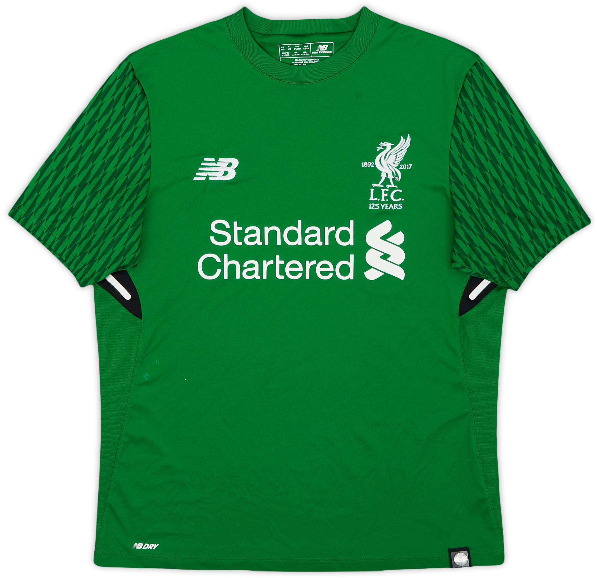 2017-18 Liverpool '125 Years' GK S/S Shirt - 7/10 - (L.Boys)