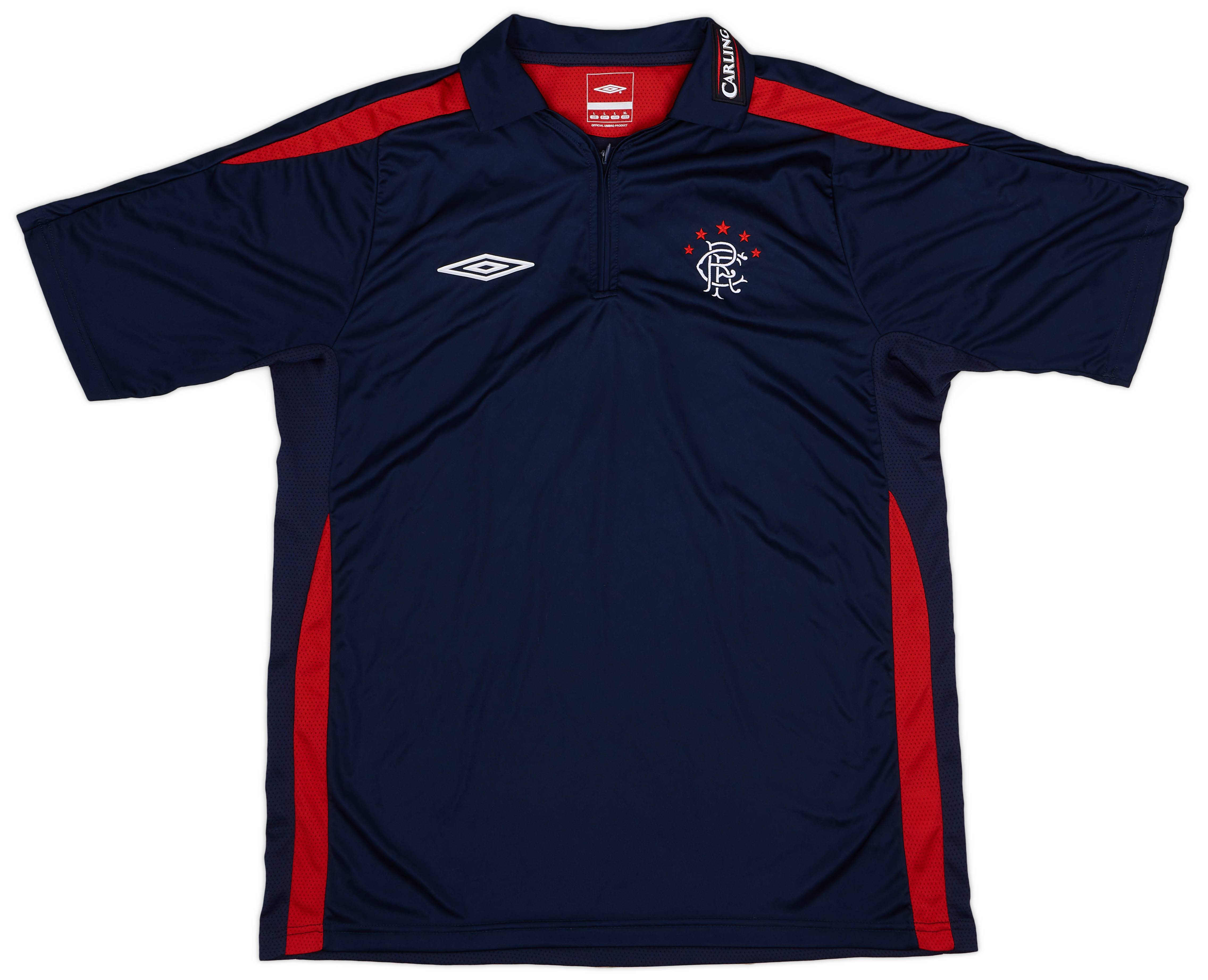 2009-10 Rangers Umbro 1/4 Zip Training Polo - 10/10 - (L)
