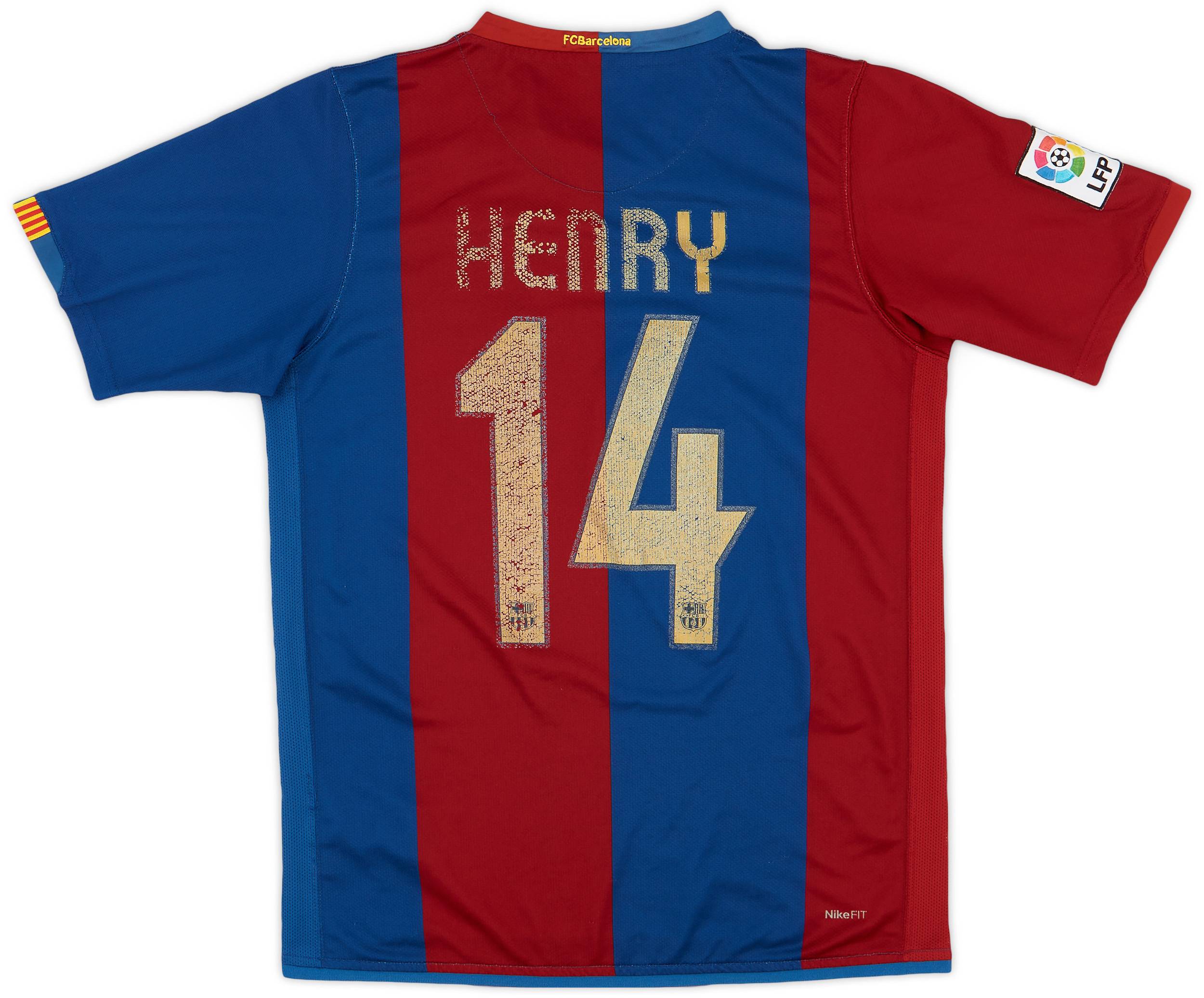 2006-07 Barcelona Home Shirt Henry #14 - 3/10 - (S)