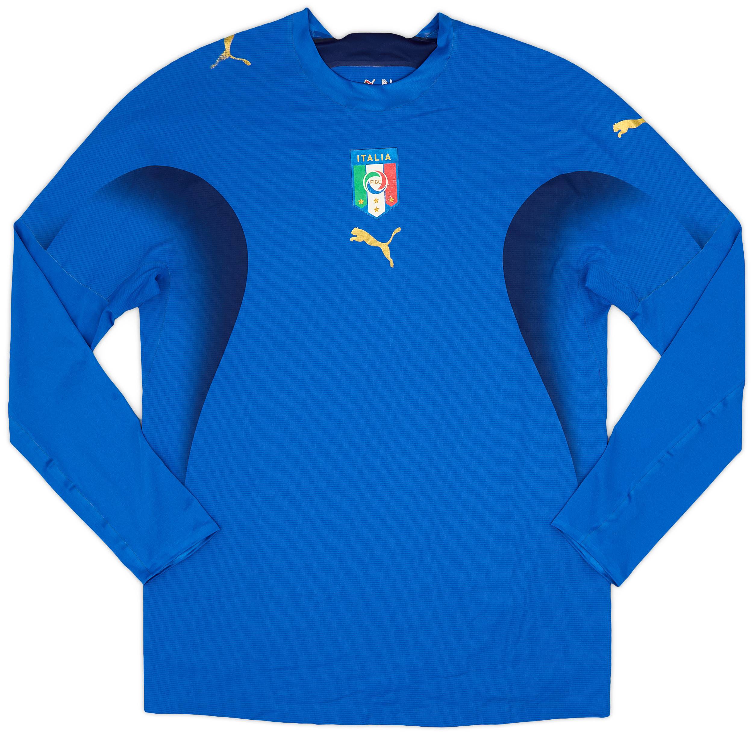 2006 Italy Player Issue Home L/S Shirt - 7/10 - (L)