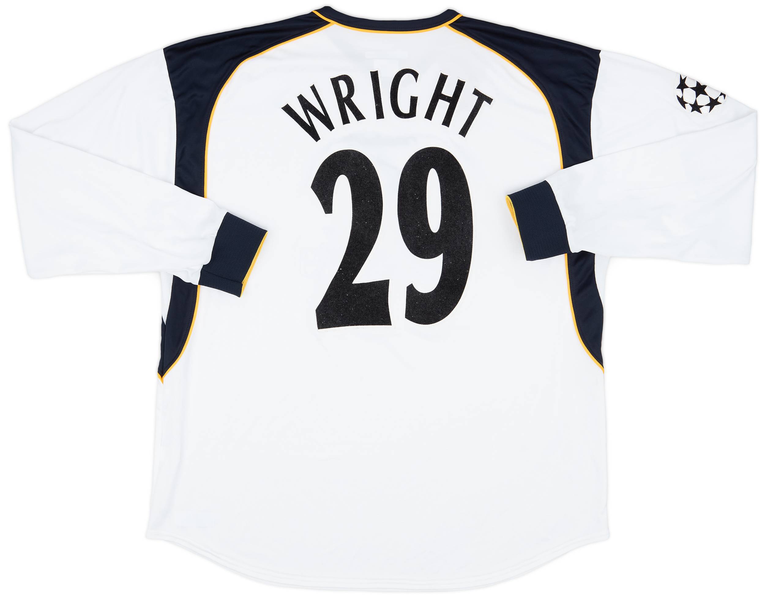 2001-02 Liverpool Match Issue Champions League Away Shirt Wright #29