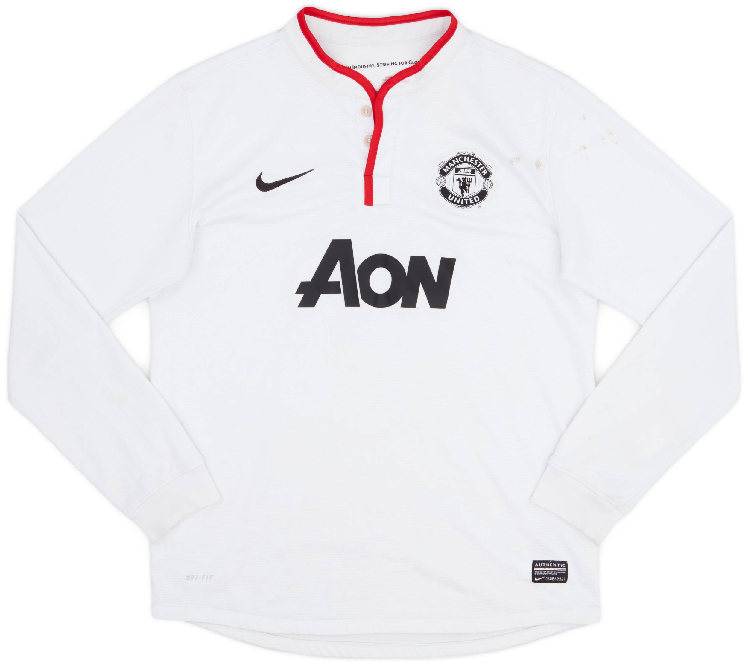 2012-14 Manchester United Away L/S Shirt #9 - 6/10 - (XL.Boys)