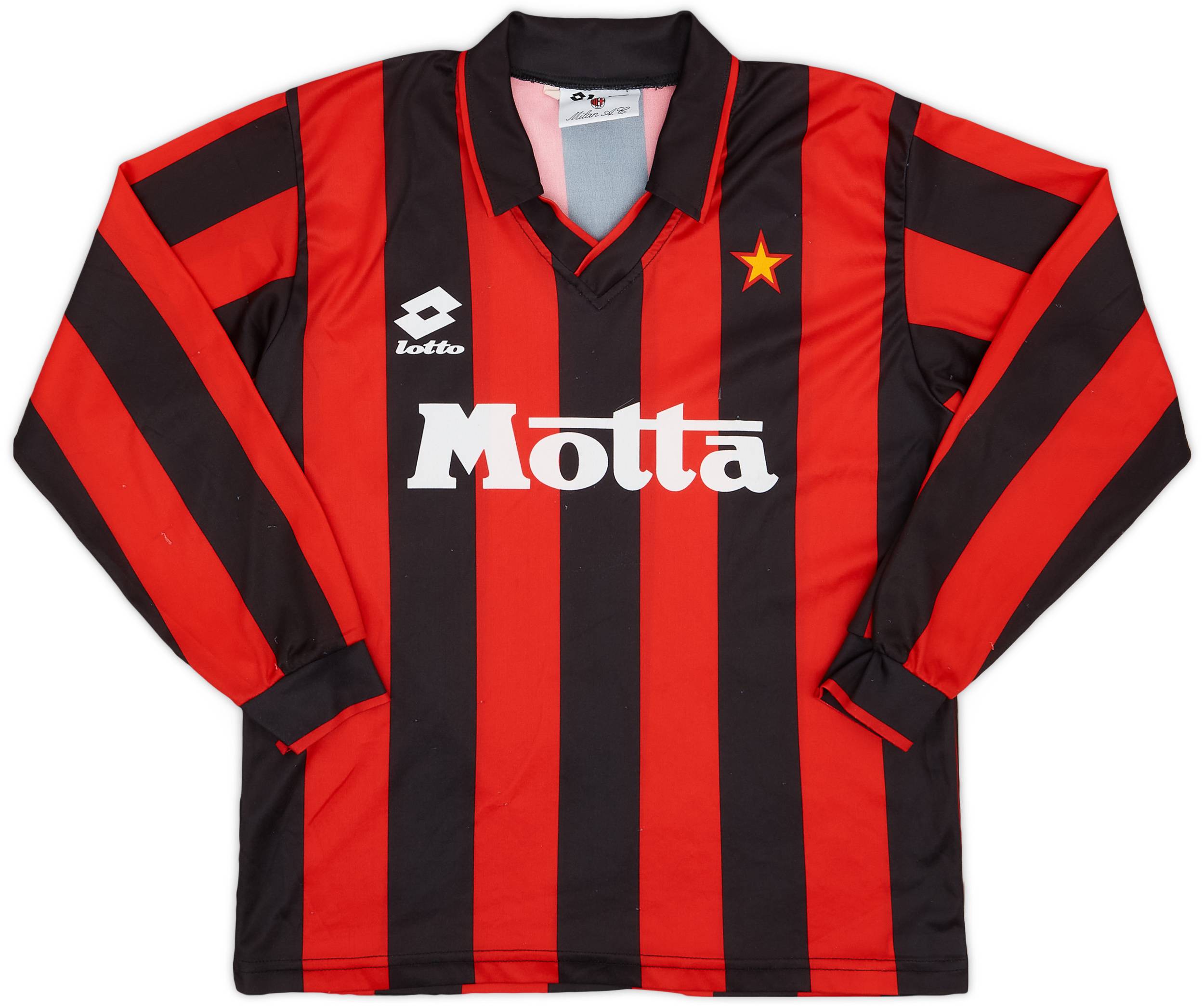 1993-94 AC Milan Home L/S Shirt - 8/10 - (L.Boys)