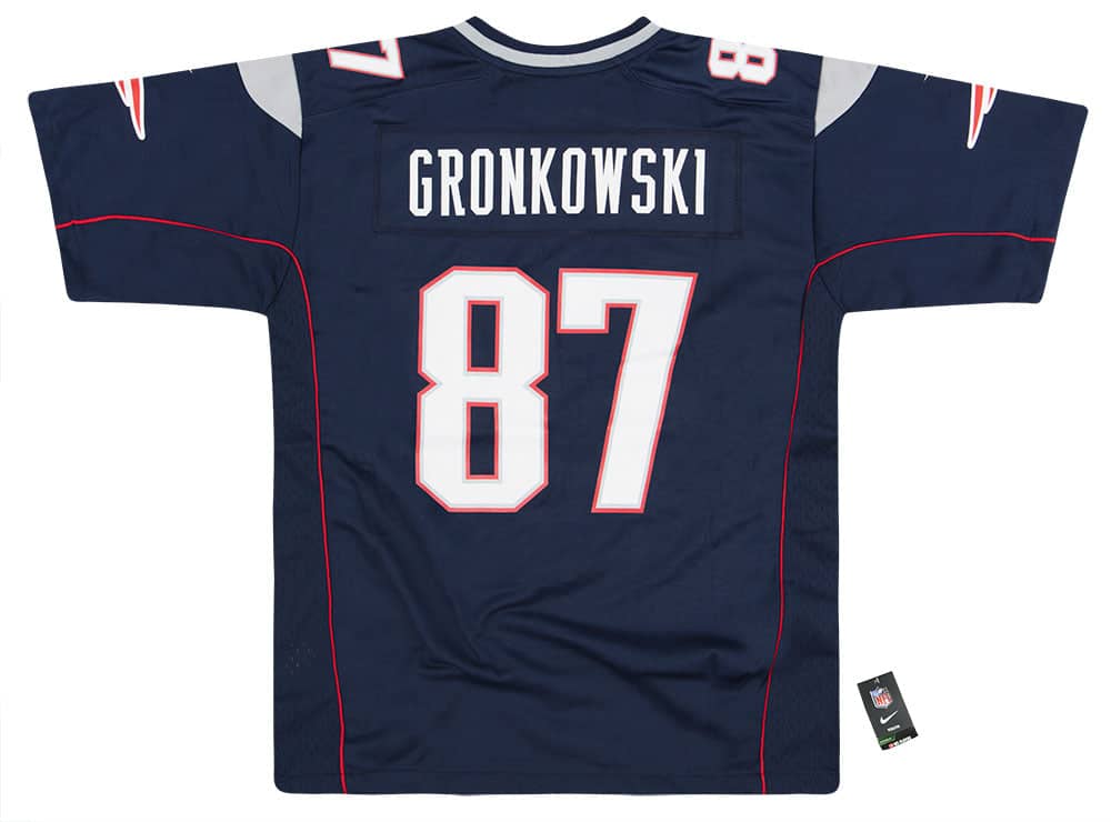 2018 New England Patriots Gronkowski #87 Nike Game Jersey (Home) Y