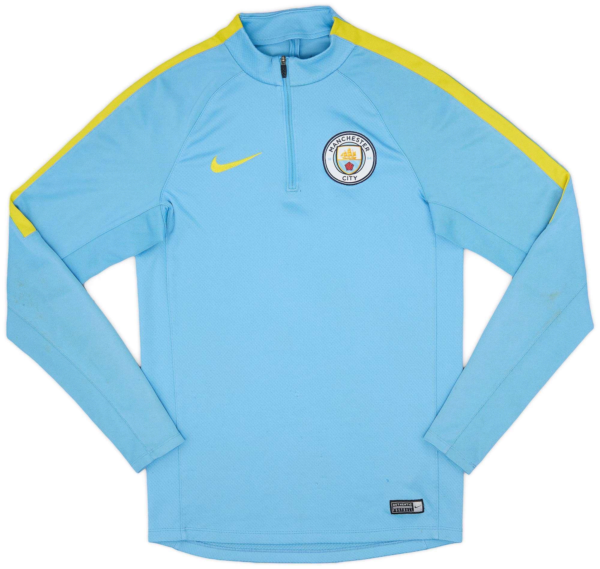 2016-17 Manchester City Nike 1/4 Zip Drill Top - 5/10 - (S)