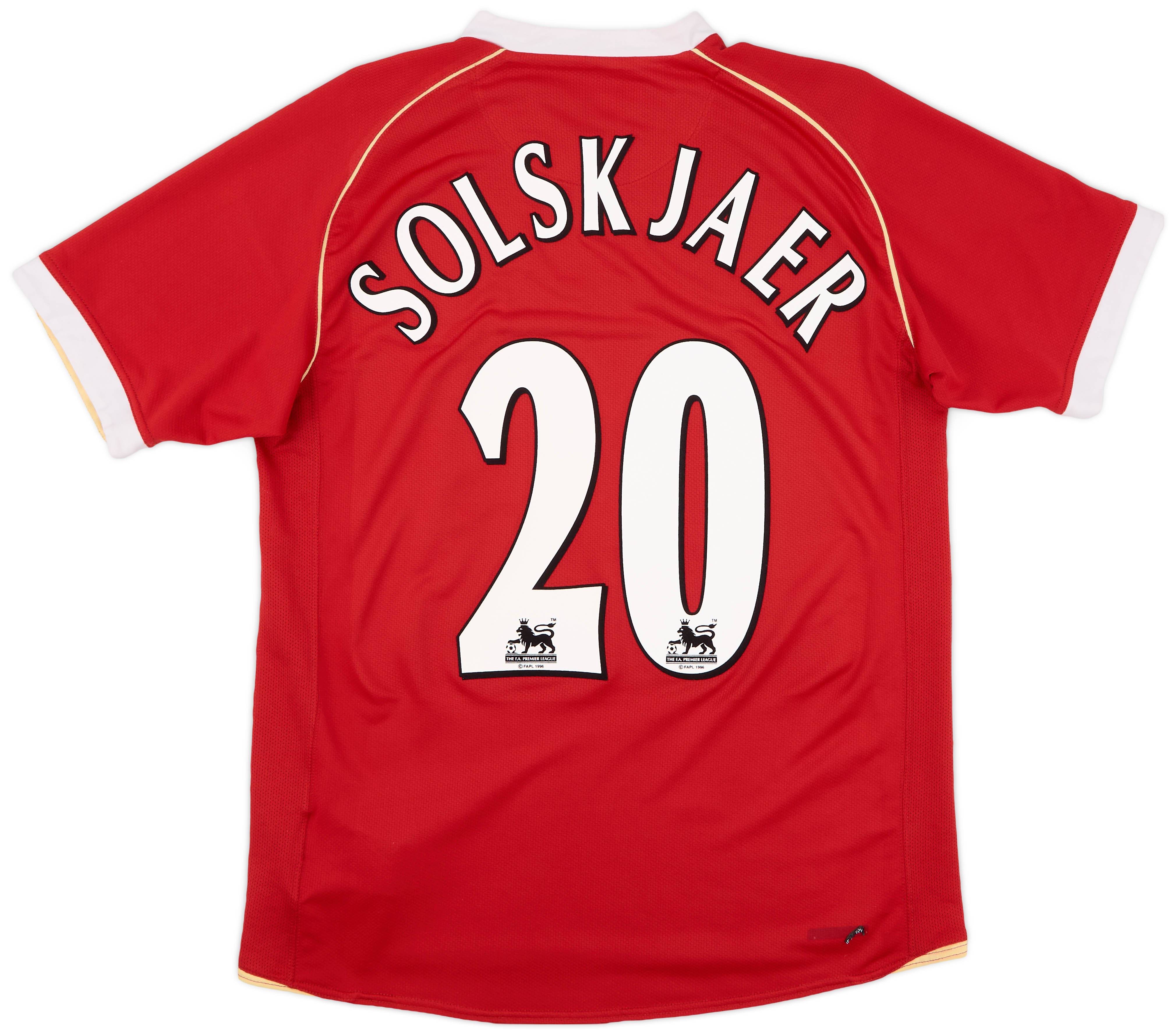 2006-07 Manchester United Home Shirt Solskjaer #20 - 8/10 - (M)