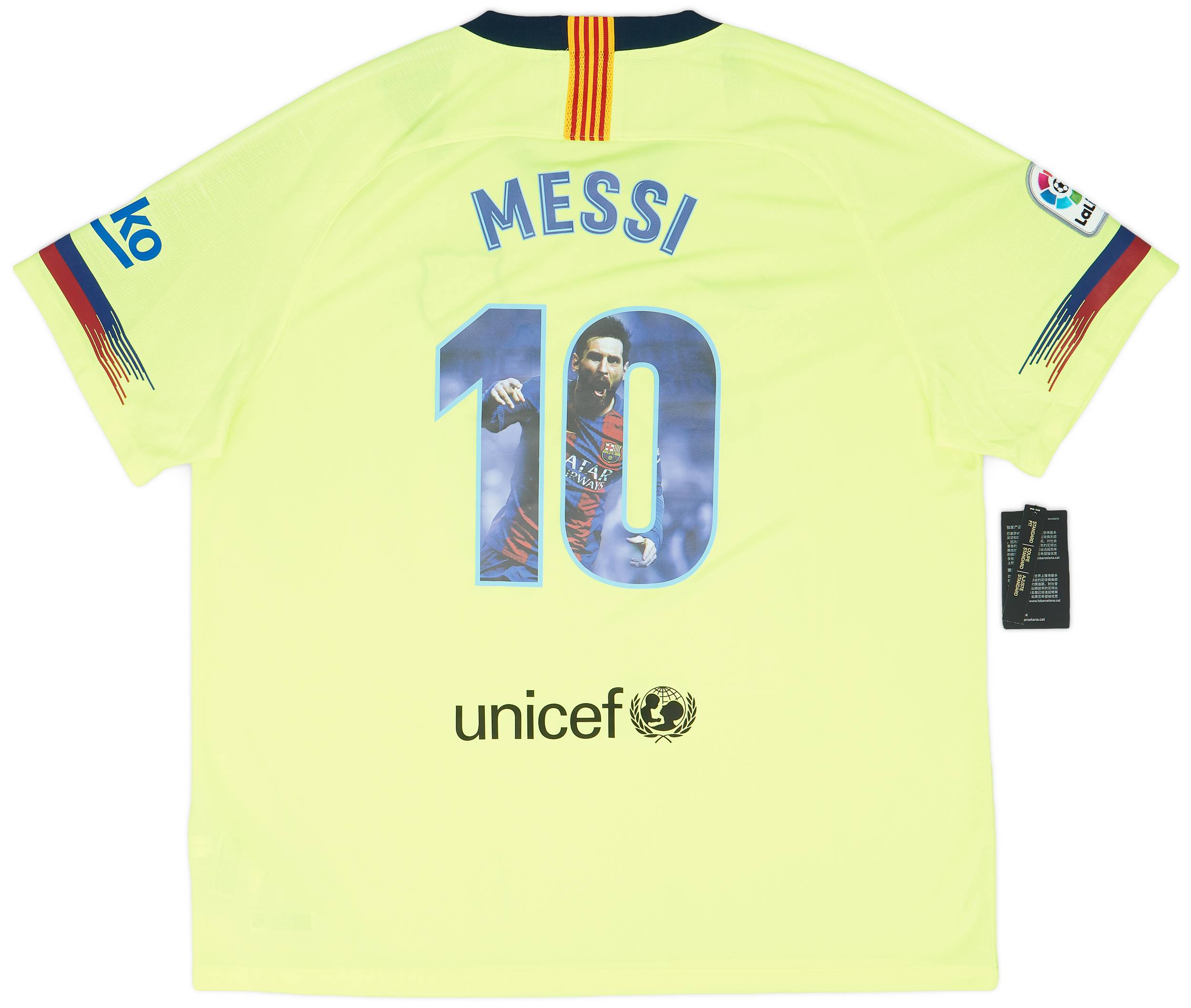 2018 19 Barcelona Away Shirt Messi 10 XXL