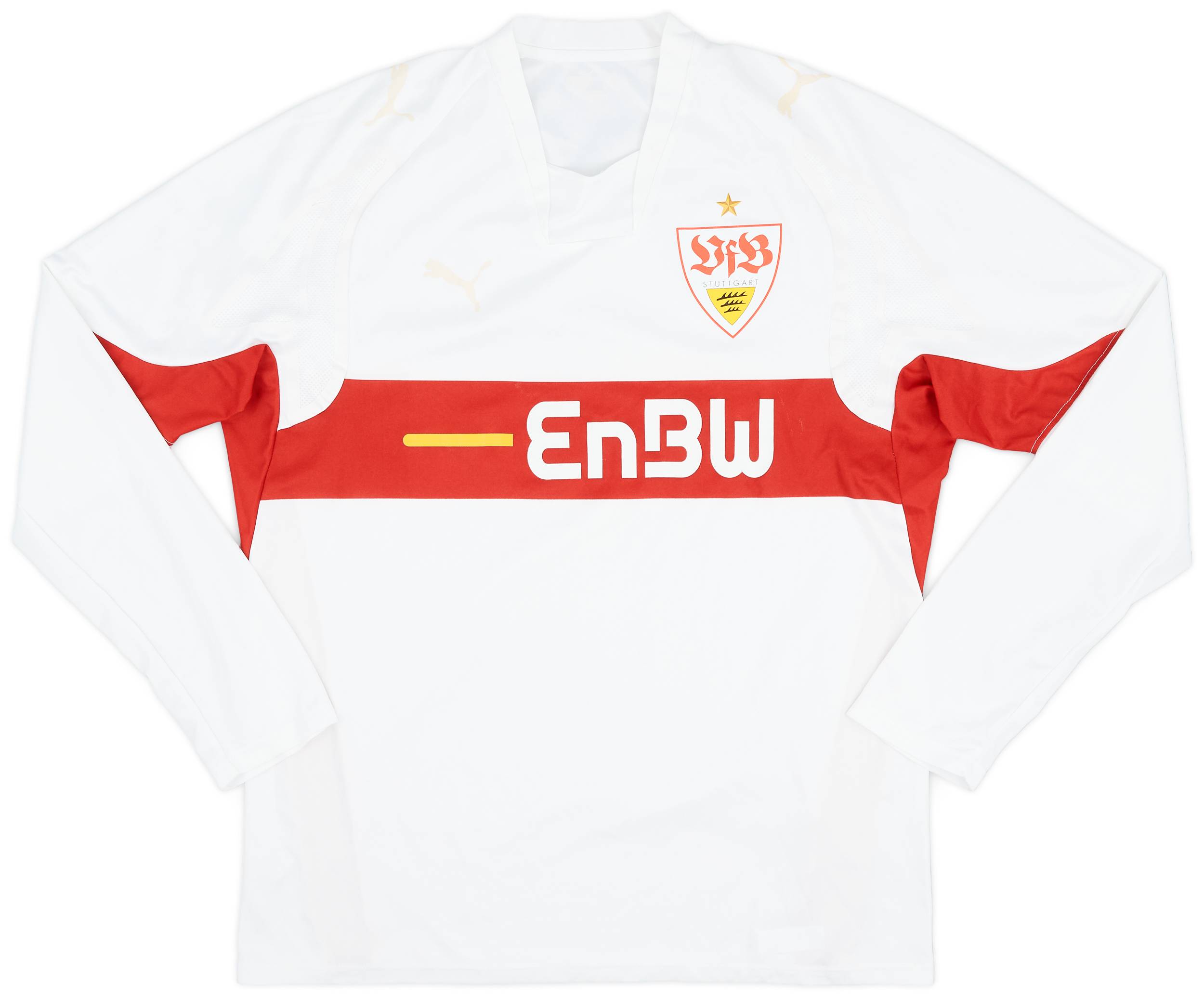 2007-08 Stuttgart Player Issue Home L/S Shirt - 4/10 - (XXL)