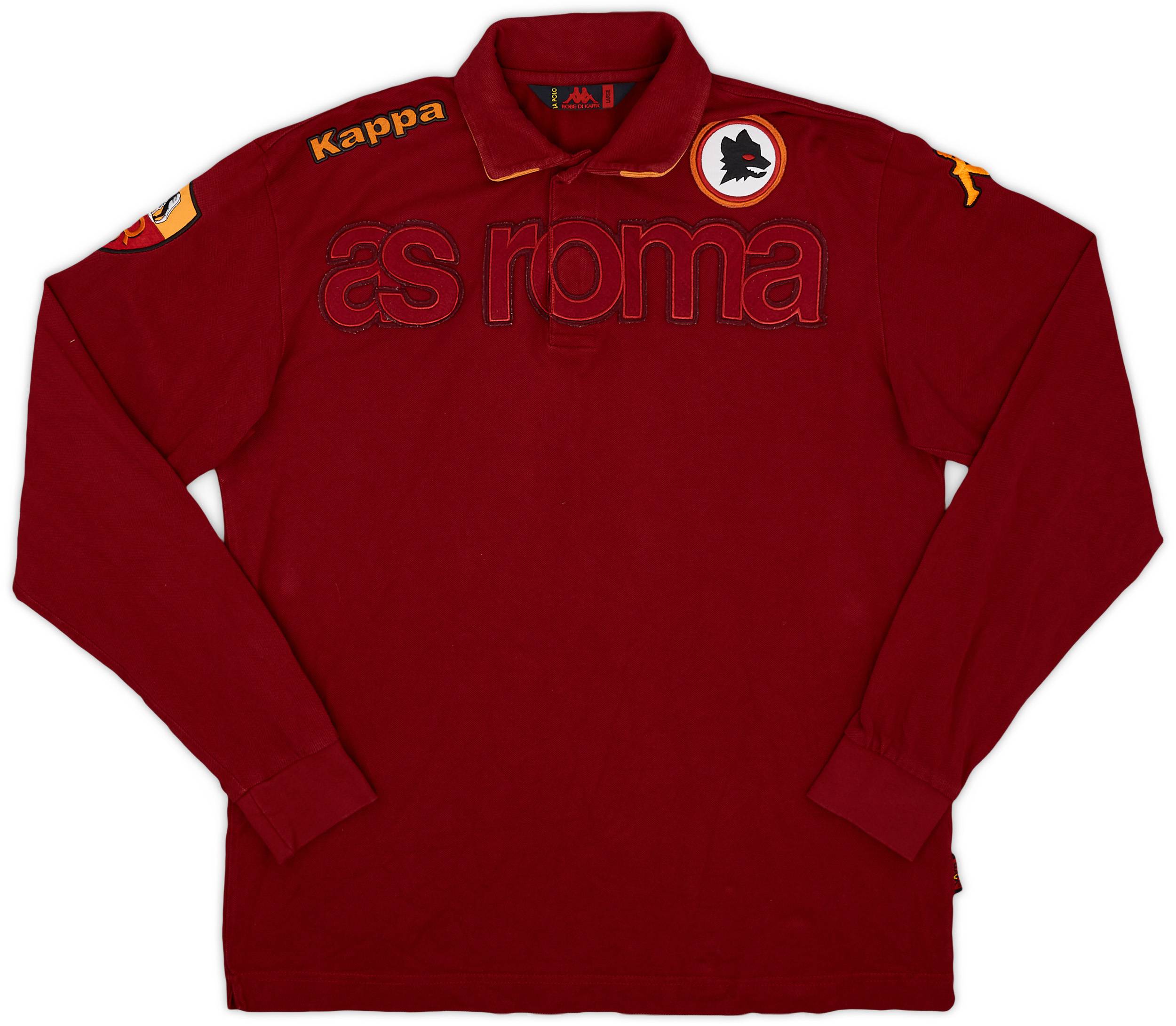 2009-10 Roma Kappa Polo L/S Shirt - 9/10 - (L)