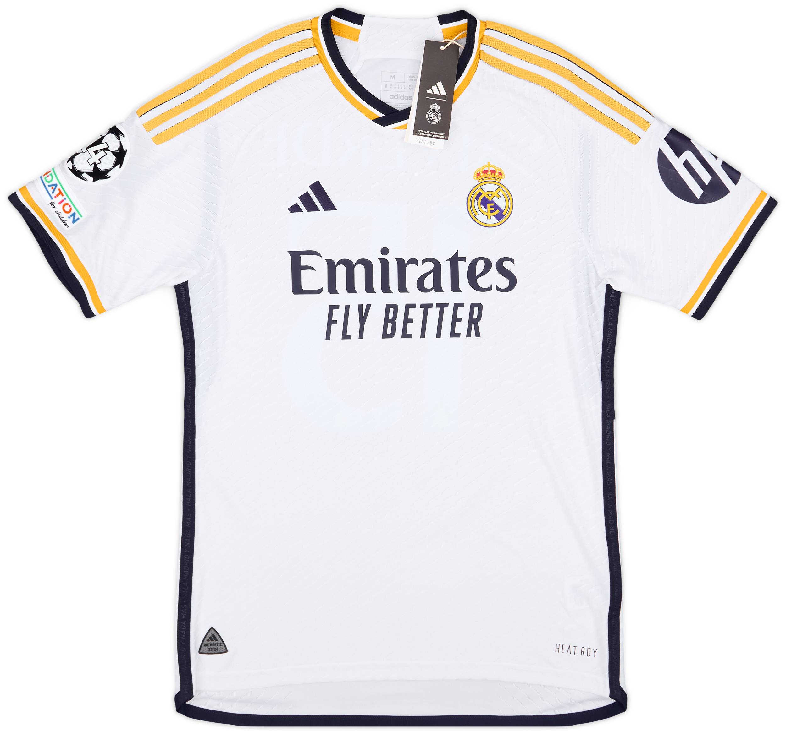 2023-24 Real Madrid Authentic Home CL Shirt Valverde #15 (M)