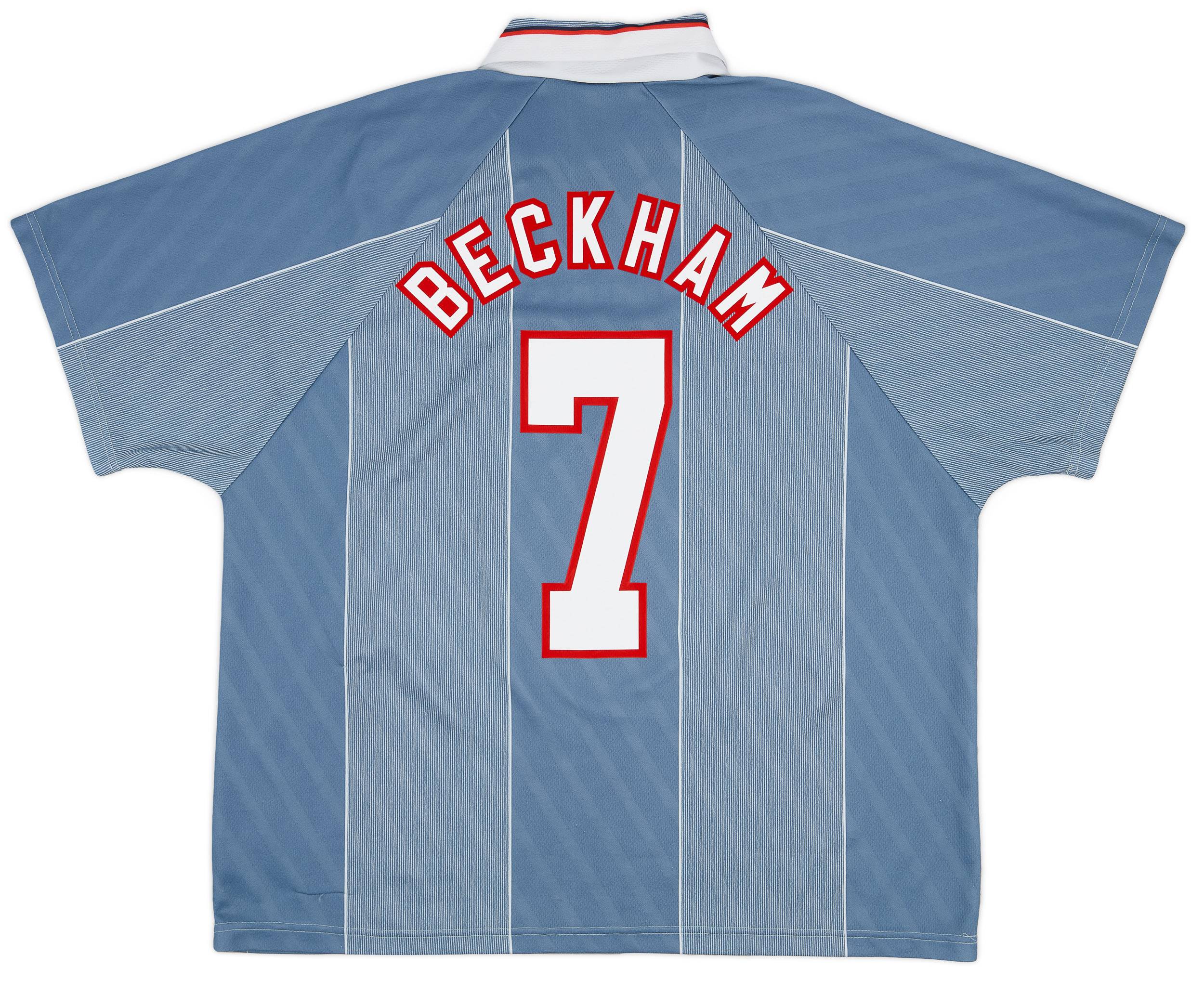 1996-97 England Away Shirt Beckham #7 - 6/10 - (XXL)