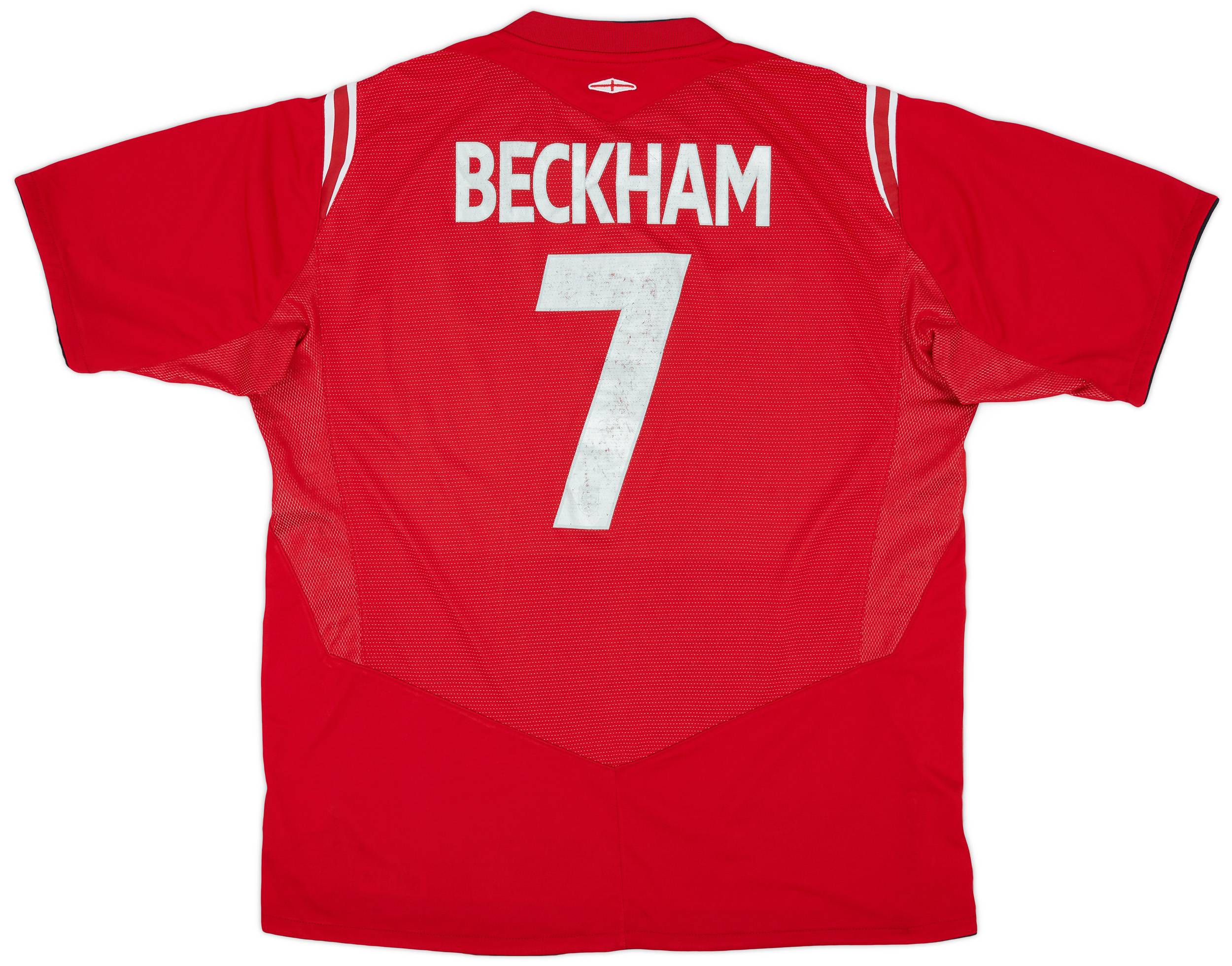 2004-06 England Away Shirt Beckham #7 - 6/10 - (XL)