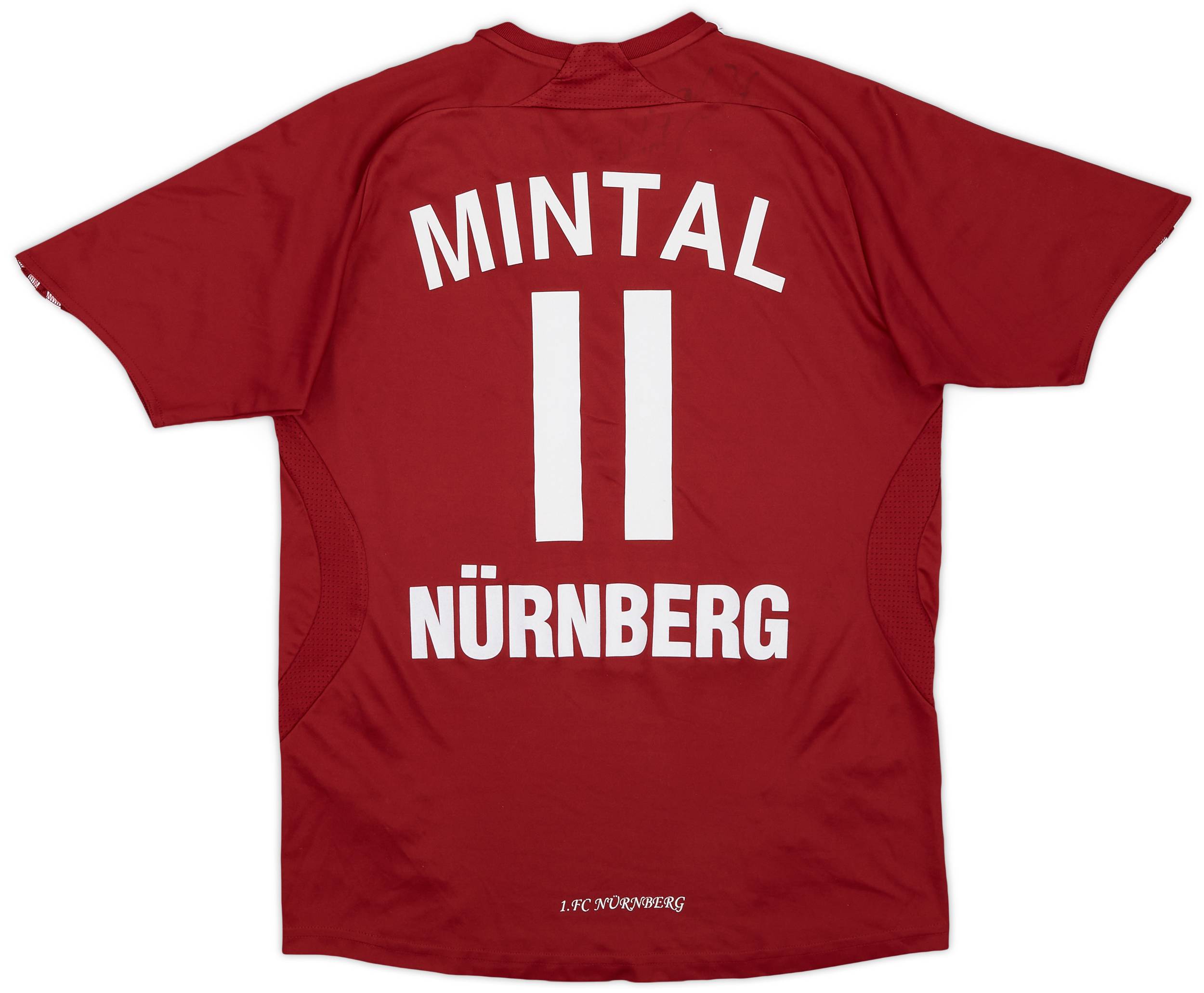 2007-08 Nurnberg Signed Home Shirt Mintal #11 - 6/10 - (L.Boys)