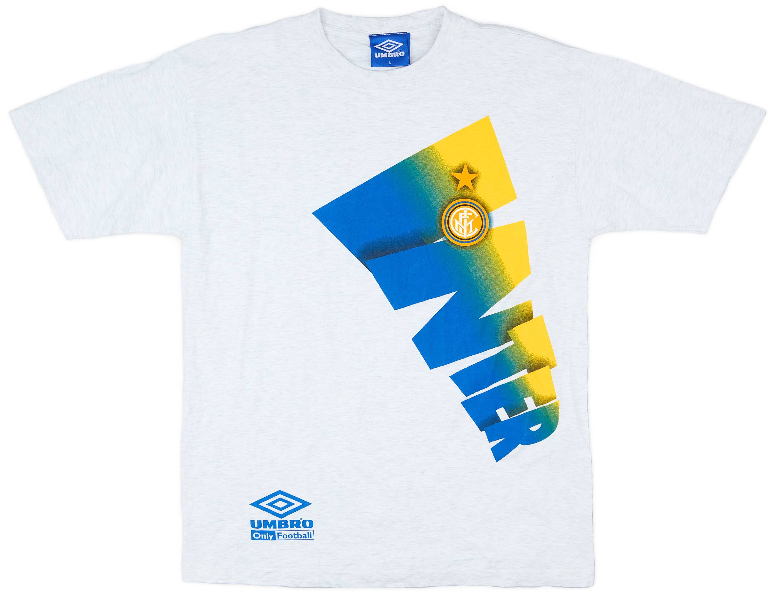 1990s Inter Milan Umbro Graphic Tee - 8/10 - (L)