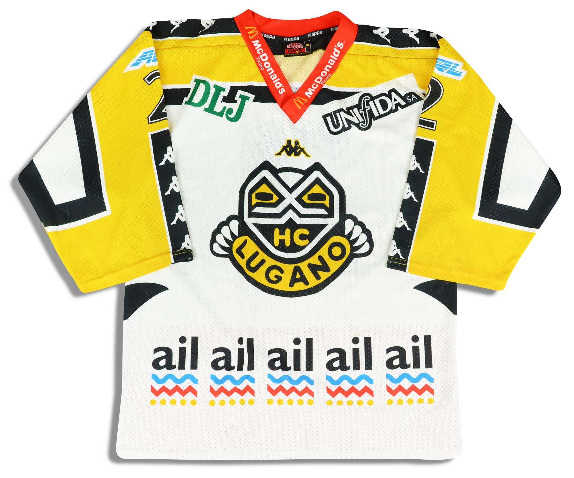 1990s HC Lugano #2 Kappa Jersey (Home) M