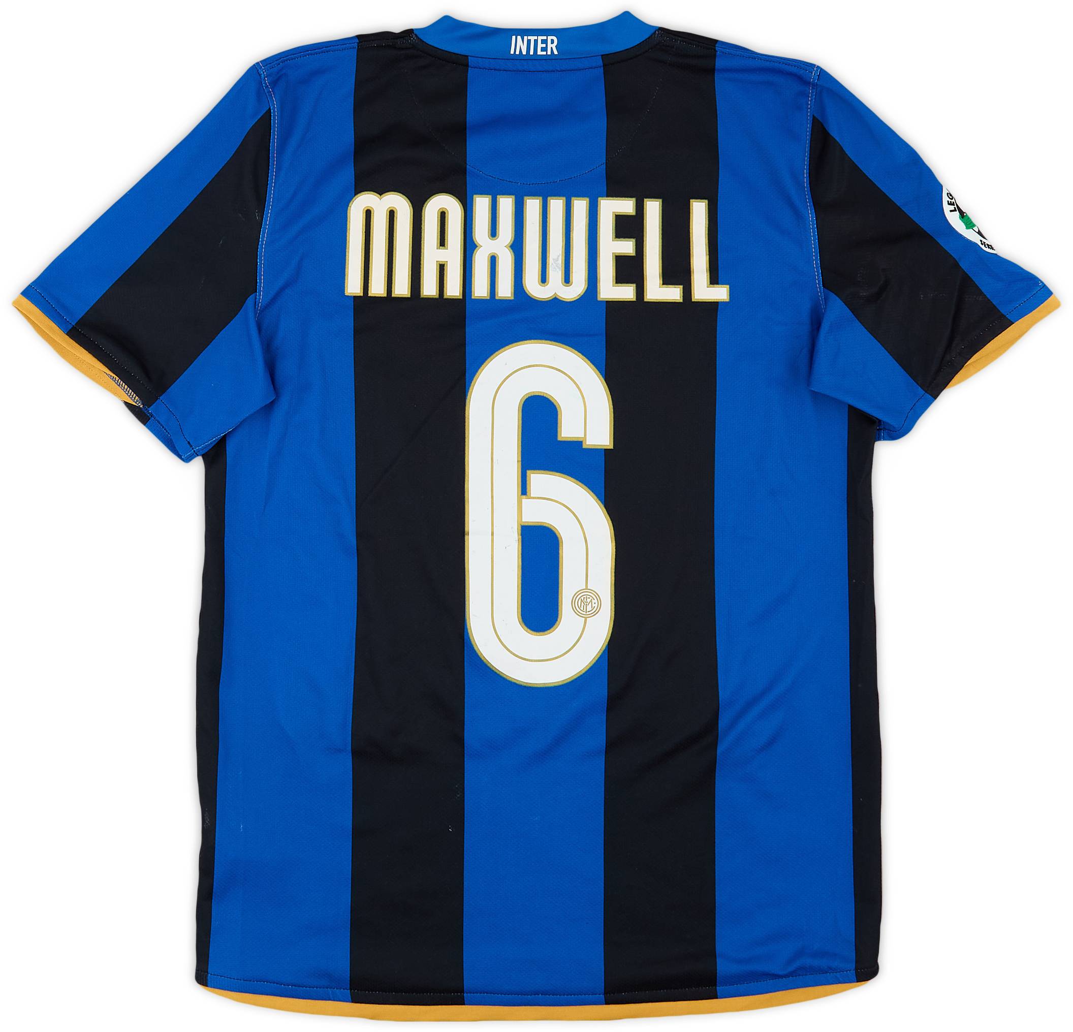 2008-09 Inter Milan Home Shirt Maxwell #6 - 7/10 - (S)